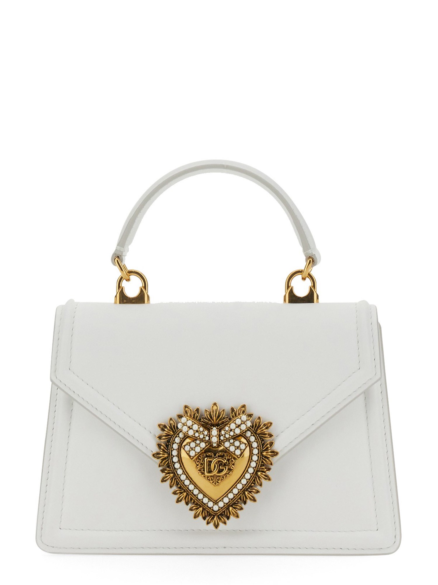 Shop Dolce & Gabbana Devotion Bag Small In White