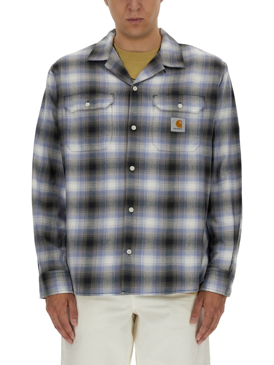 CARHARTT WIP CAMICIA IN COTONE CON PATCH LOGO