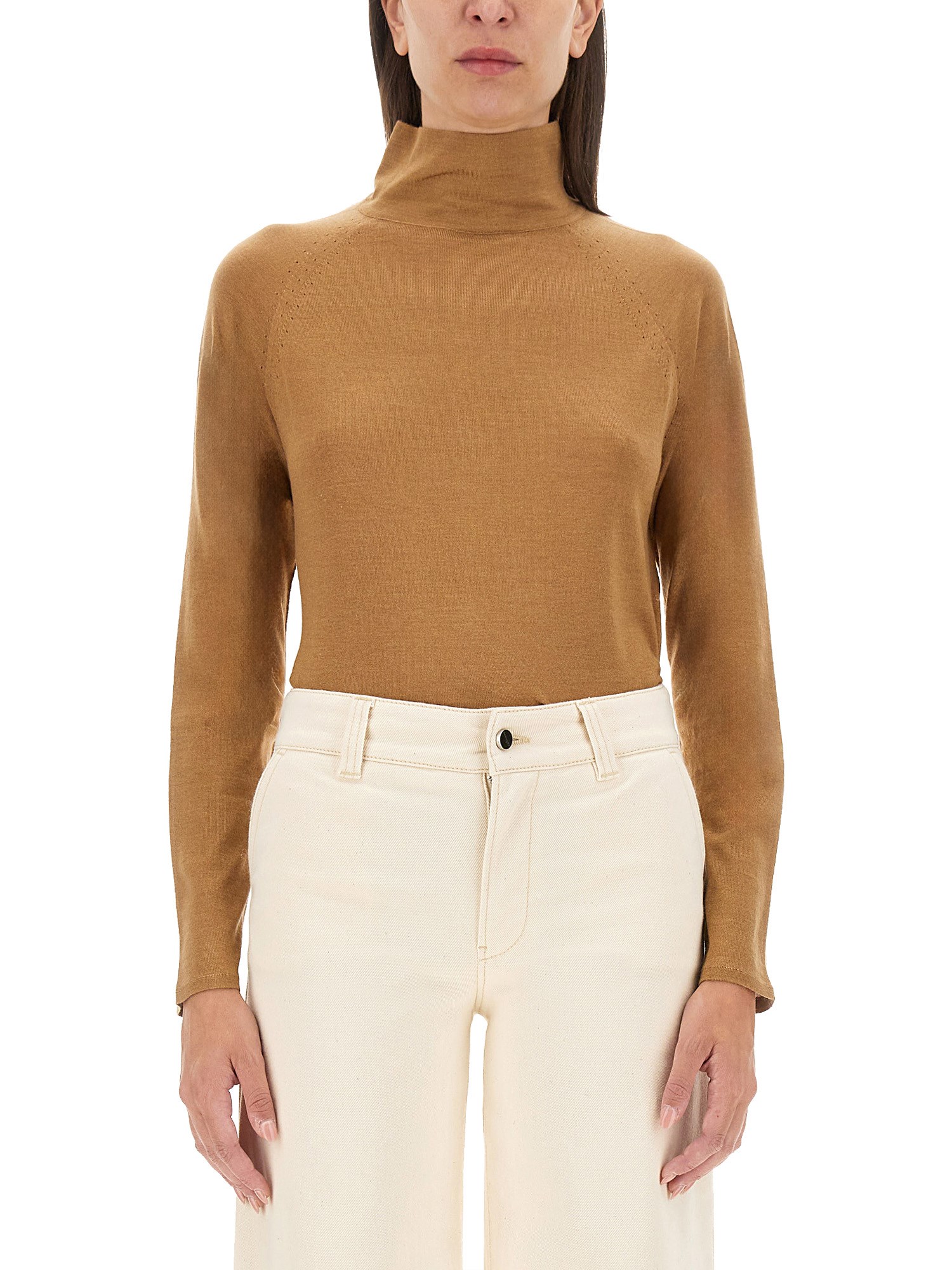 Kiton Turtleneck Shirt In Brown