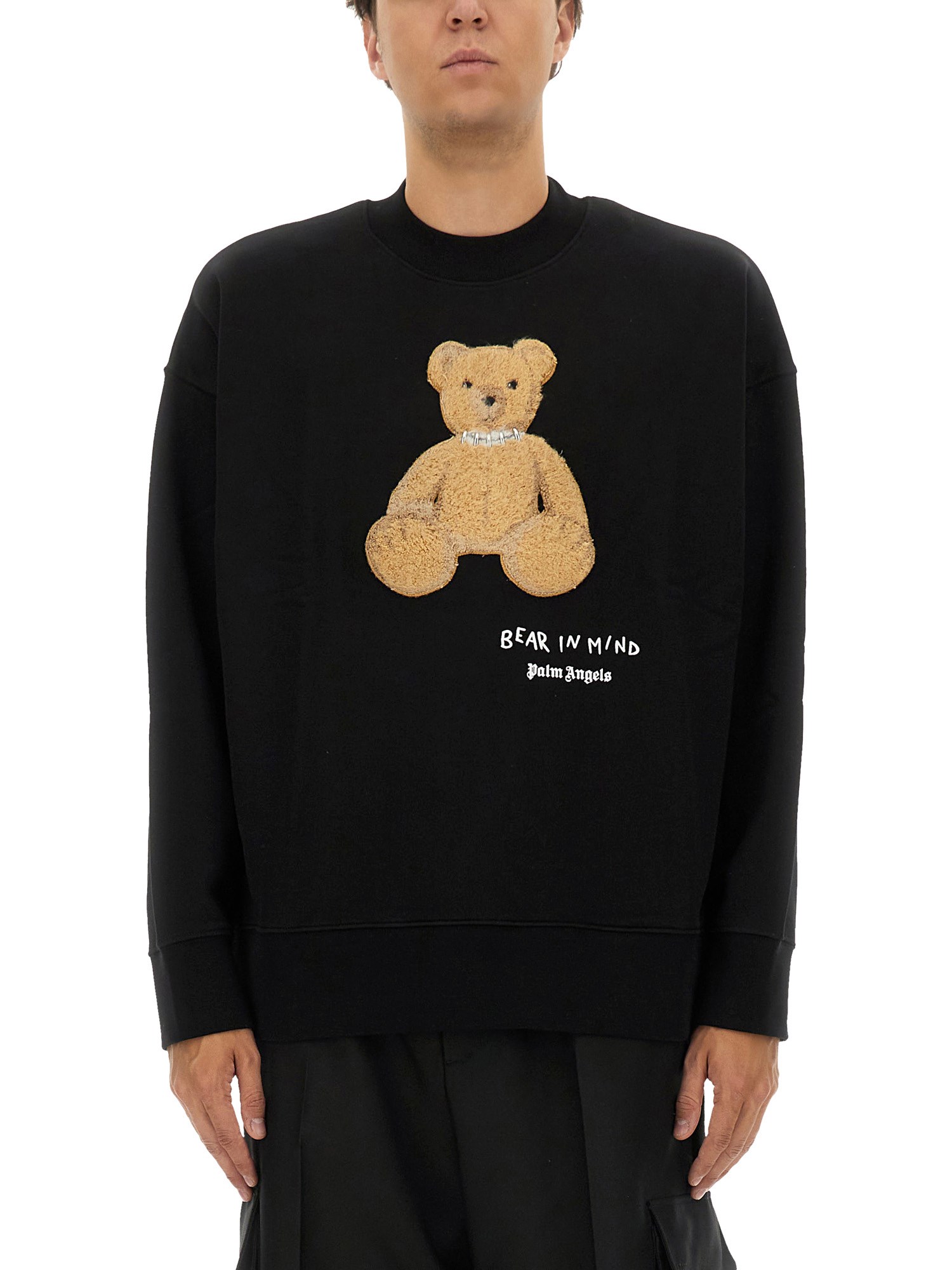 Shop Palm Angels "bear" Sweatshirt In Black