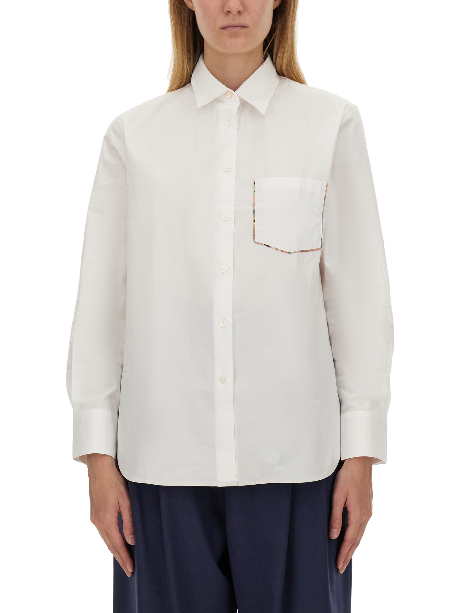 Shop Ps By Paul Smith Oversize Fit Shirt In White