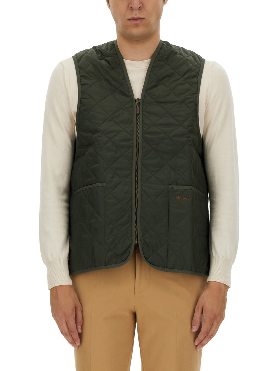 BARBOUR GILET TRAPUNTATO CON ZIP