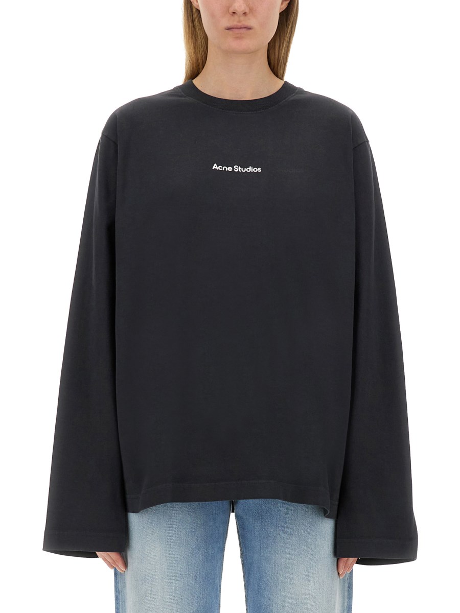 ACNE STUDIOS T-SHIRT IN JERSEY DI COTONE CON LOGO