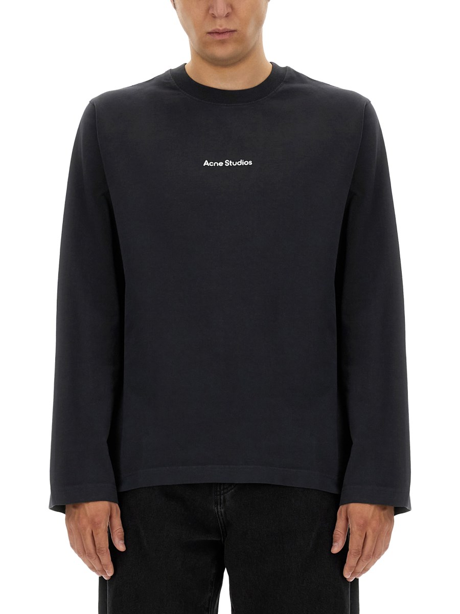 ACNE STUDIOS T-SHIRT IN JERSEY DI COTONE CON LOGO