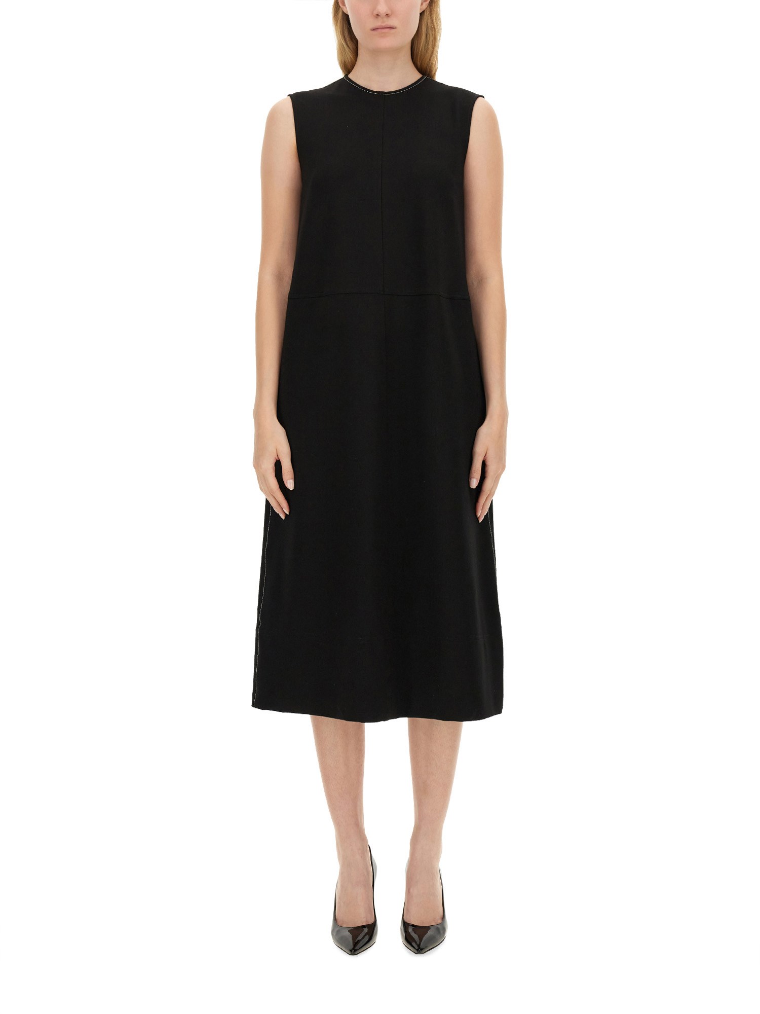 Shop Fabiana Filippi Midi Dress In Black