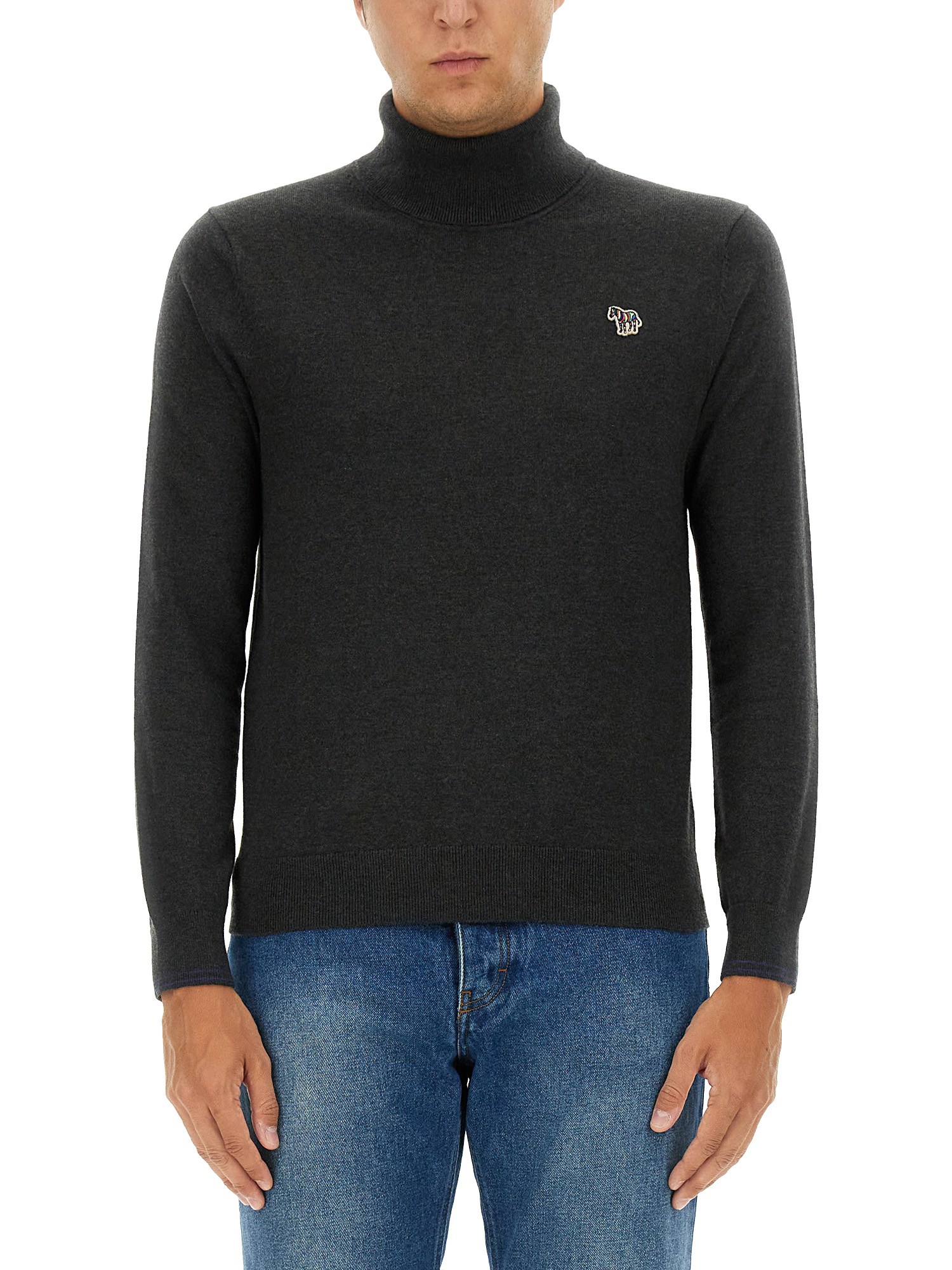 Ps By Paul Smith "zebra" T-shirt In Charcoal