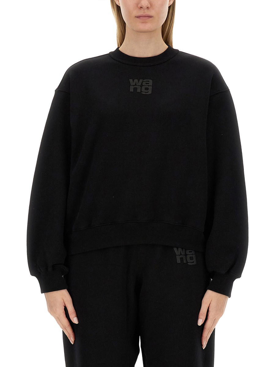 ALEXANDERWANG.T - COTTON SWEATSHIRT WITH LOGO - Eleonora Bonucci