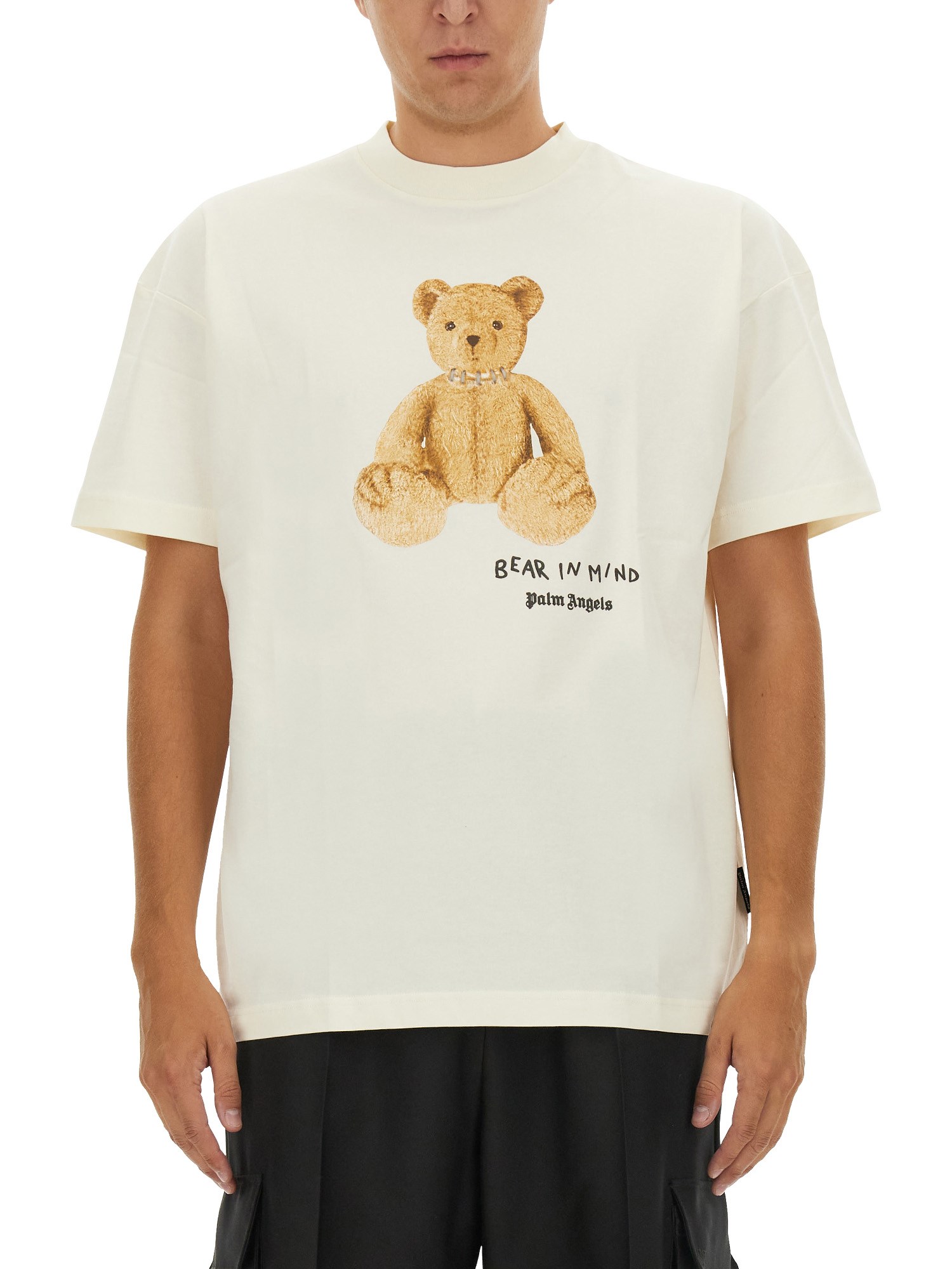 Shop Palm Angels Bear T-shirt In White