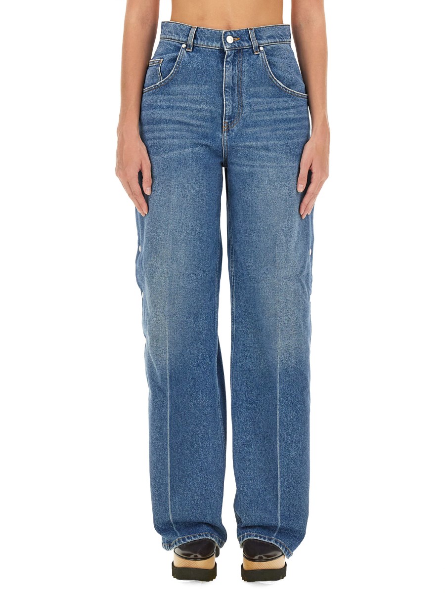 STELLA McCARTNEY JEANS LOOSE FIT IN DENIM DI COTONE