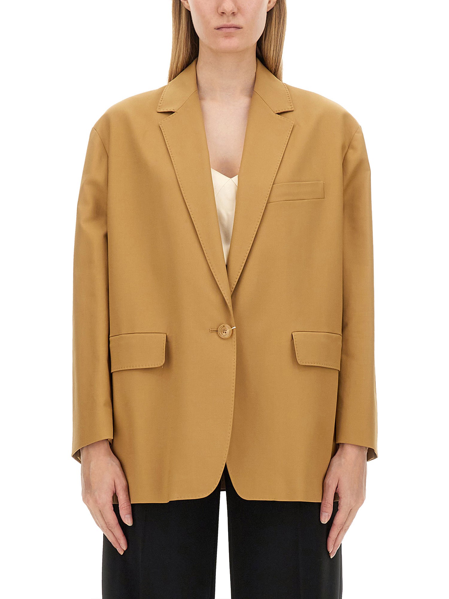 Shop Max Mara Monica Jacket In Beige