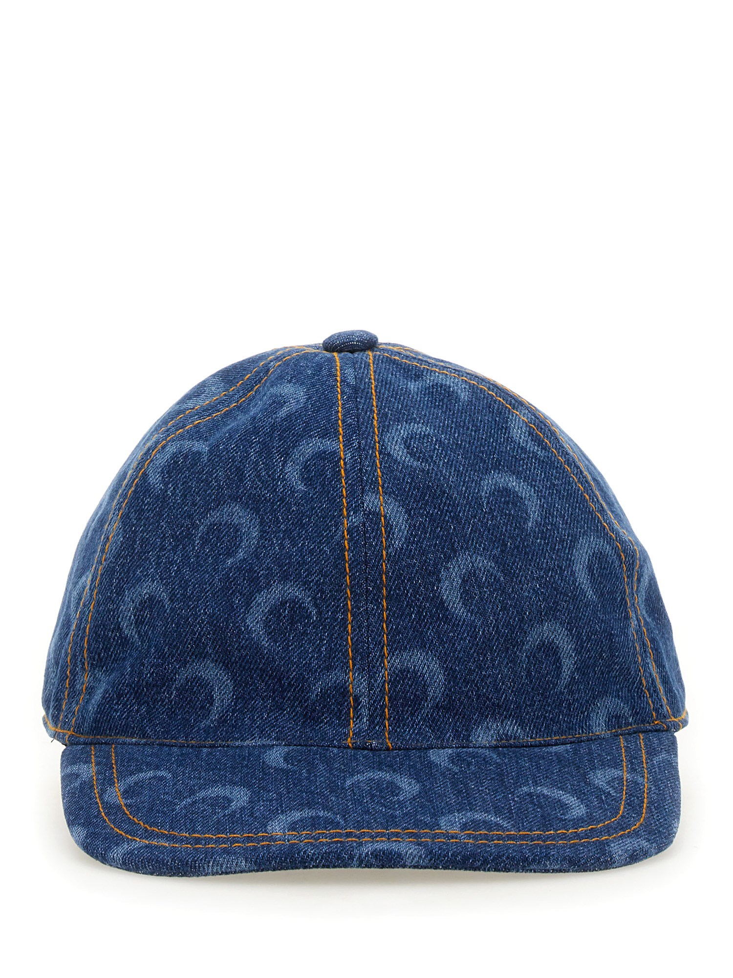 Shop Marine Serre Moon Print Baseball Hat In Blue