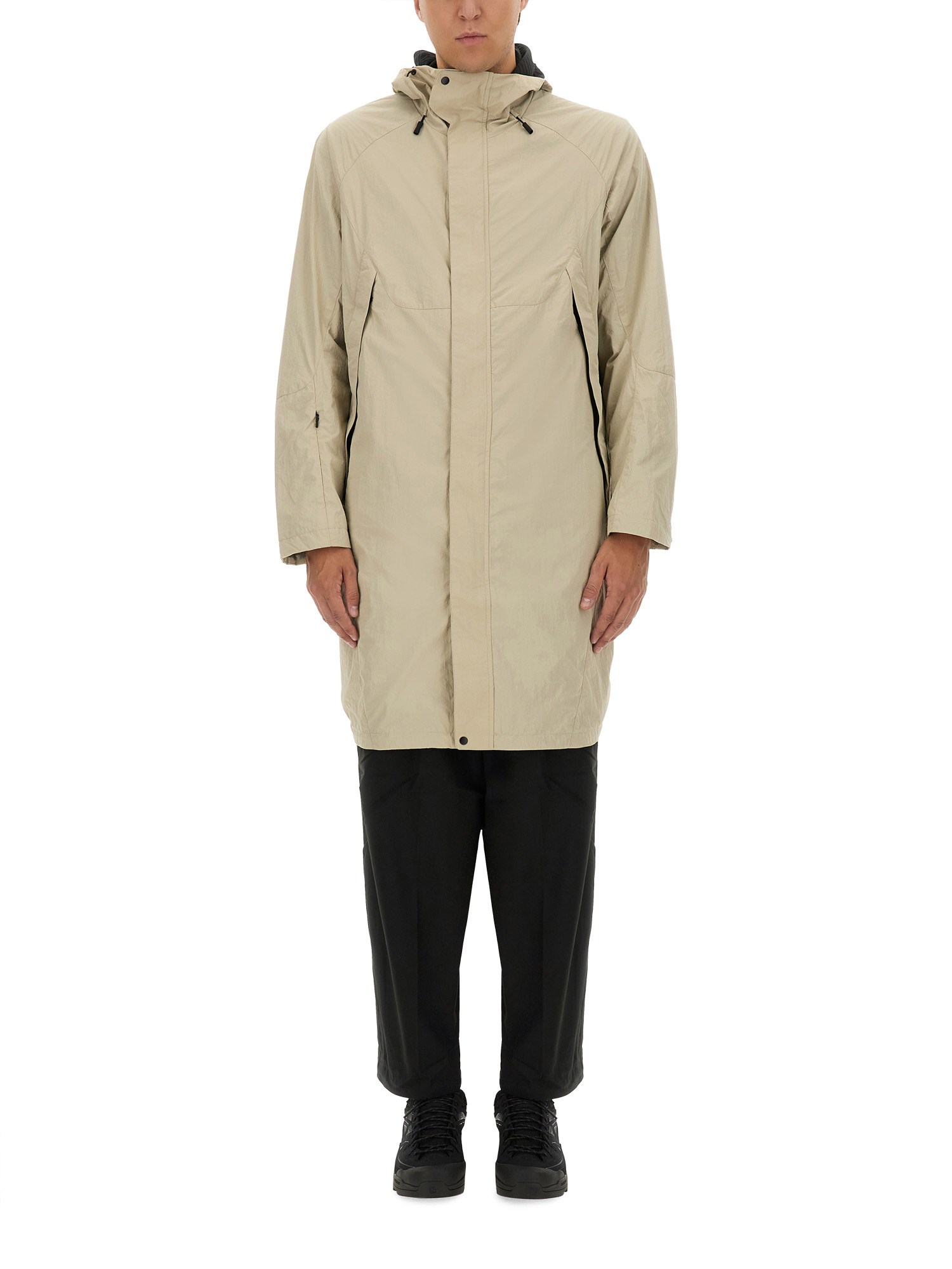 Jg1 Elongated Nylon Parka With Hood In White