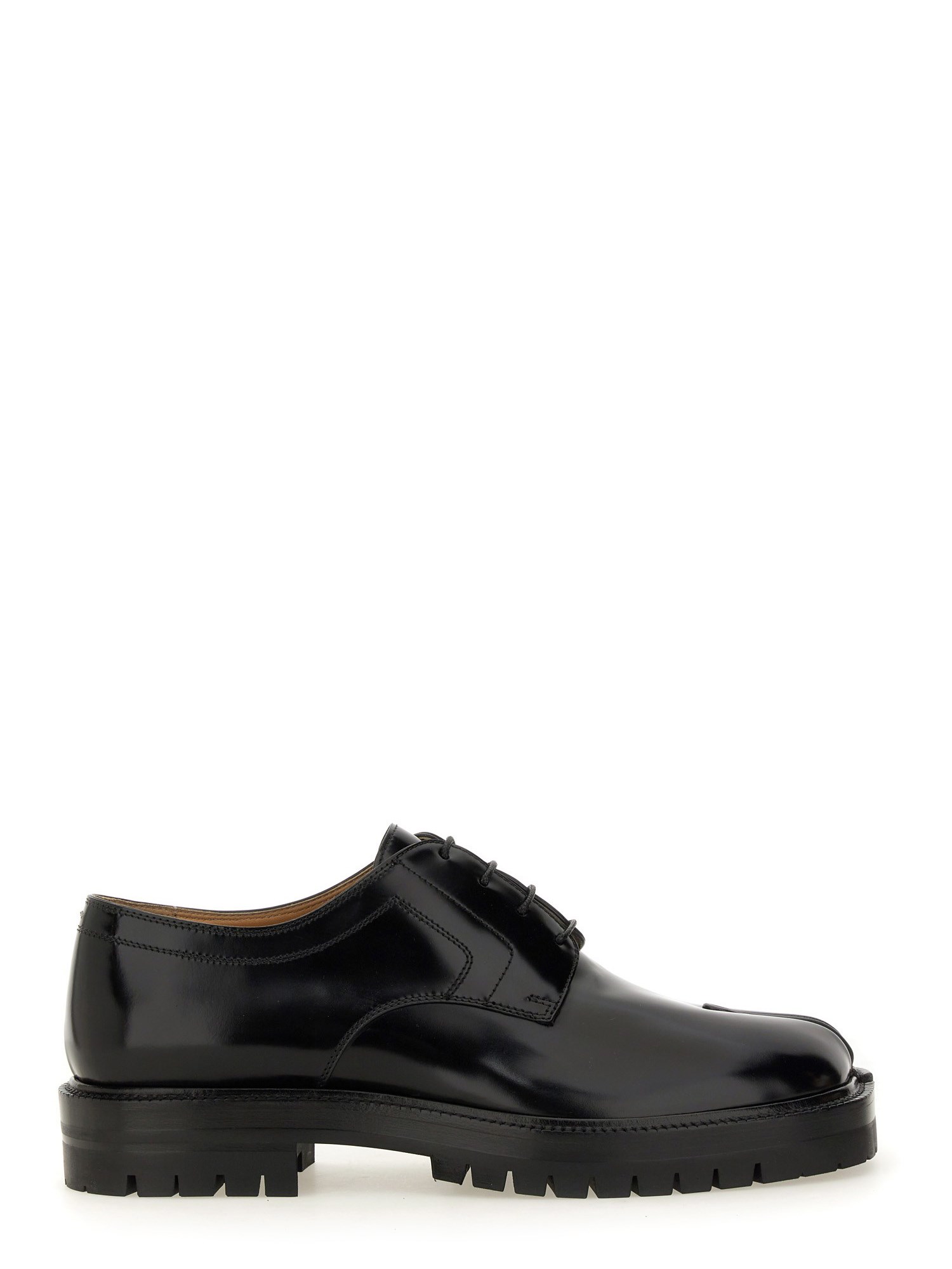 Shop Maison Margiela Tabi Lace-up. In Black