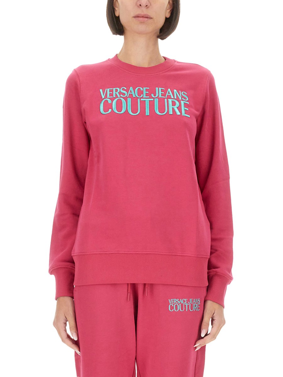 VERSACE JEANS COUTURE FELPA IN COTONE CON LOGO