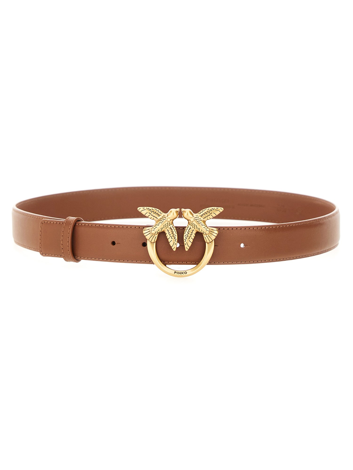 Shop Pinko Love Berry Belt In Buff