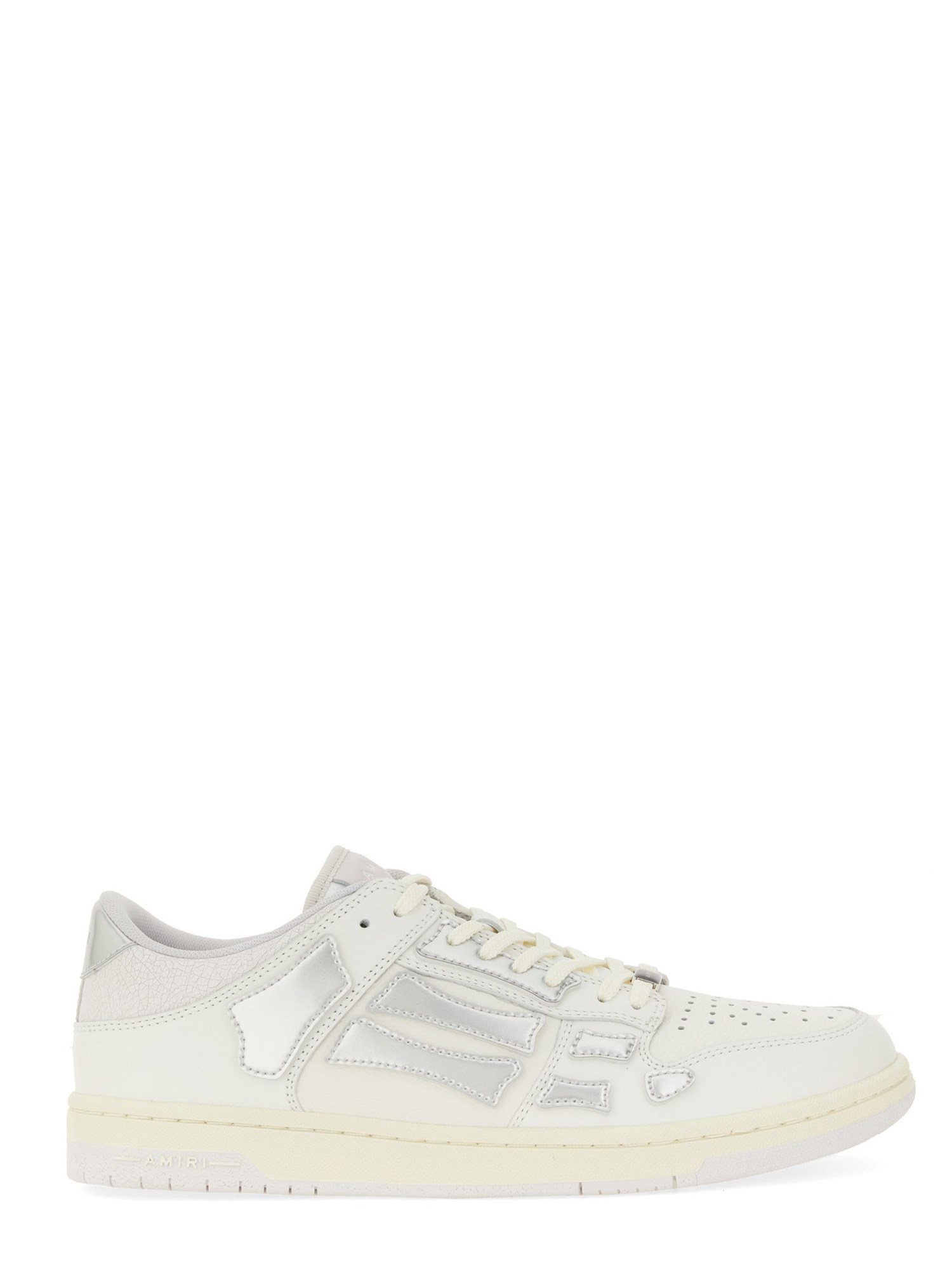 Shop Amiri "metallic Skel" Sneaker In White