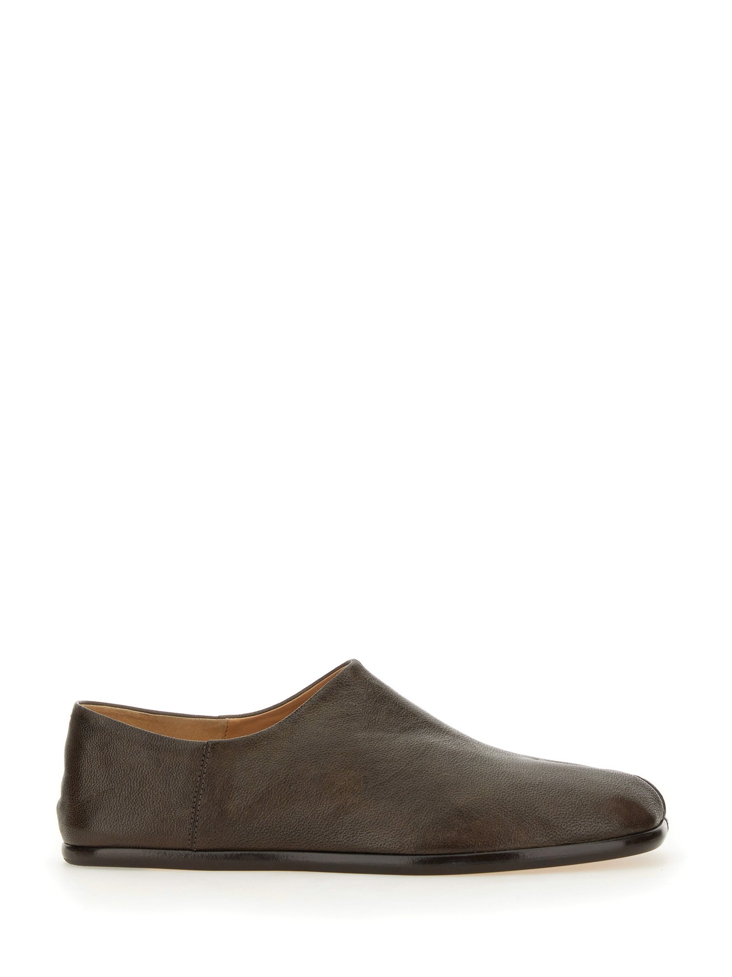 Shop Maison Margiela Tabi Flat Without Laces In Brown