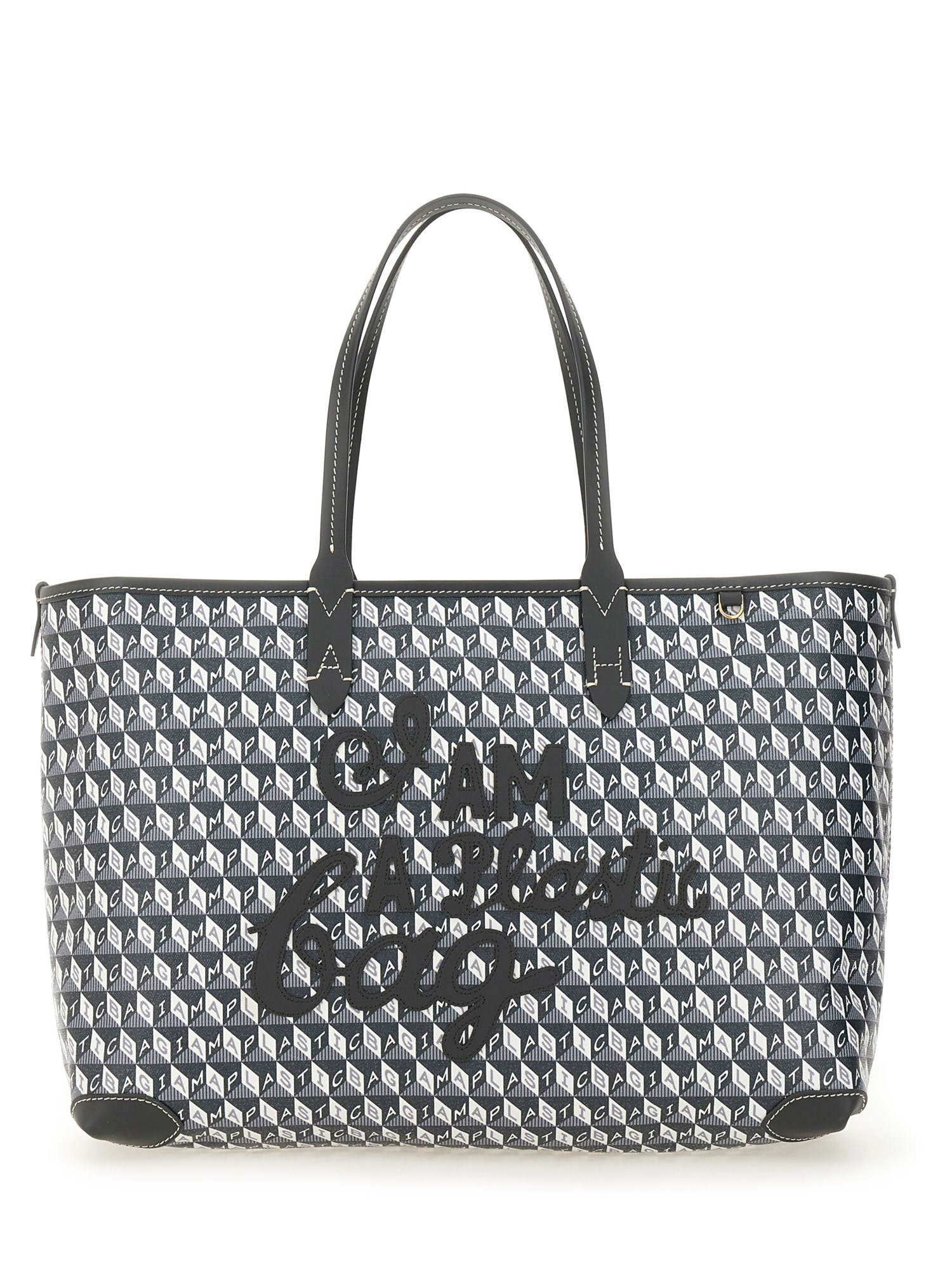Shop Anya Hindmarch "i Am A Plastic Bag" Tote Bag Small In Grey