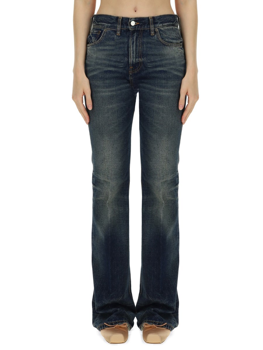 HAIKURE JEANS FLORA VINTAGE IN DENIM DI COTONE