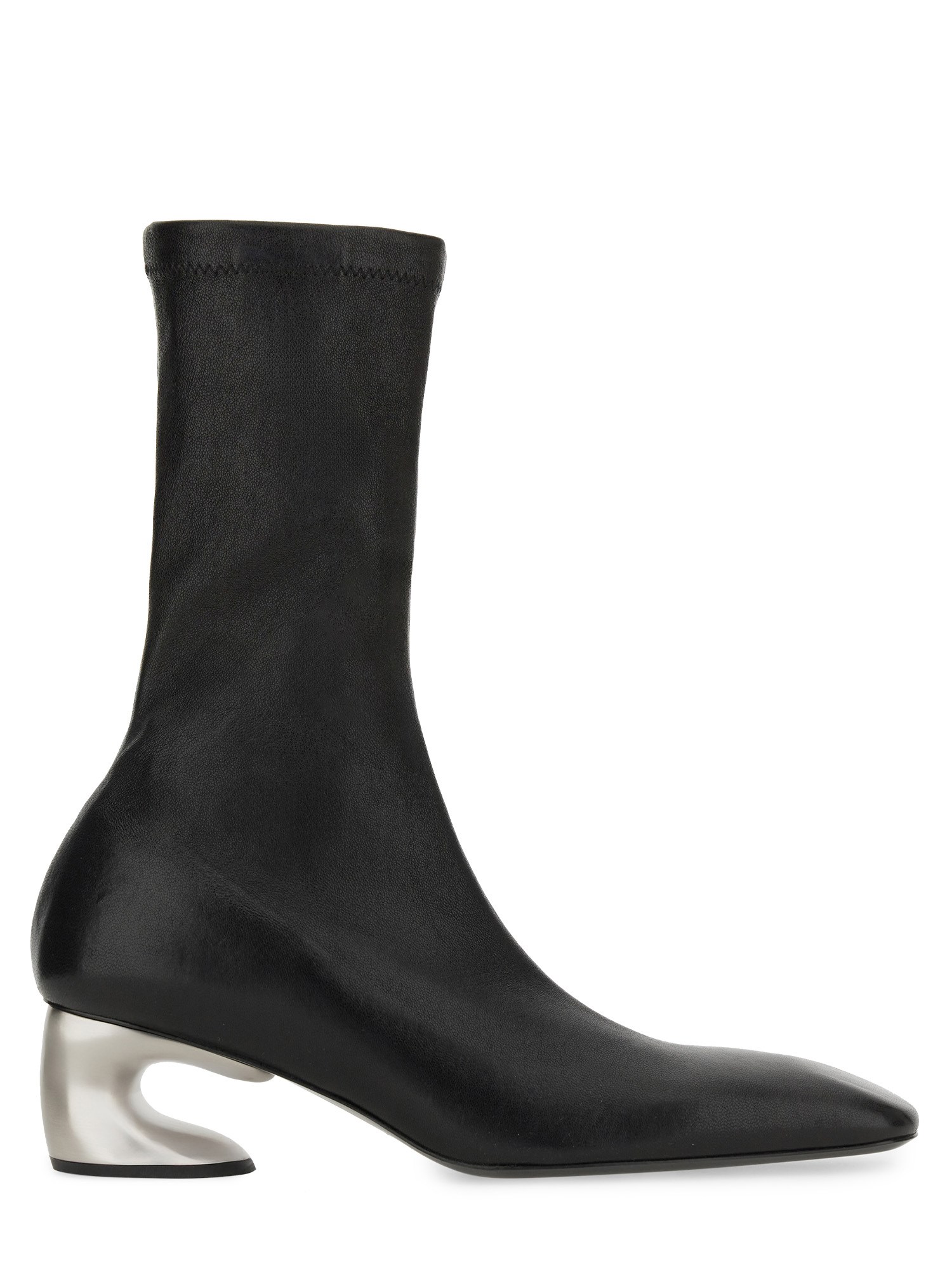 Shop Jil Sander Leather Boot In Black