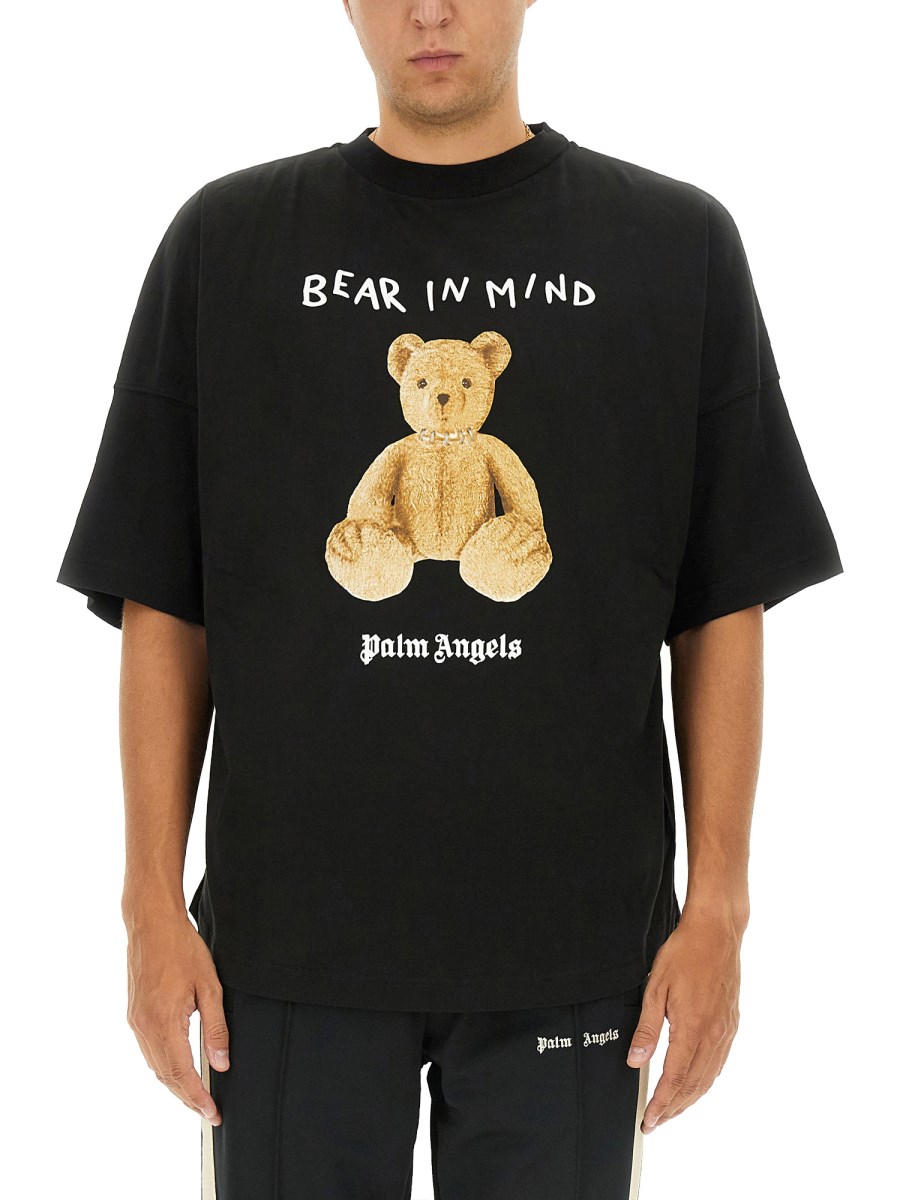 PALM ANGELS T-SHIRT "BEAR" IN COTONE