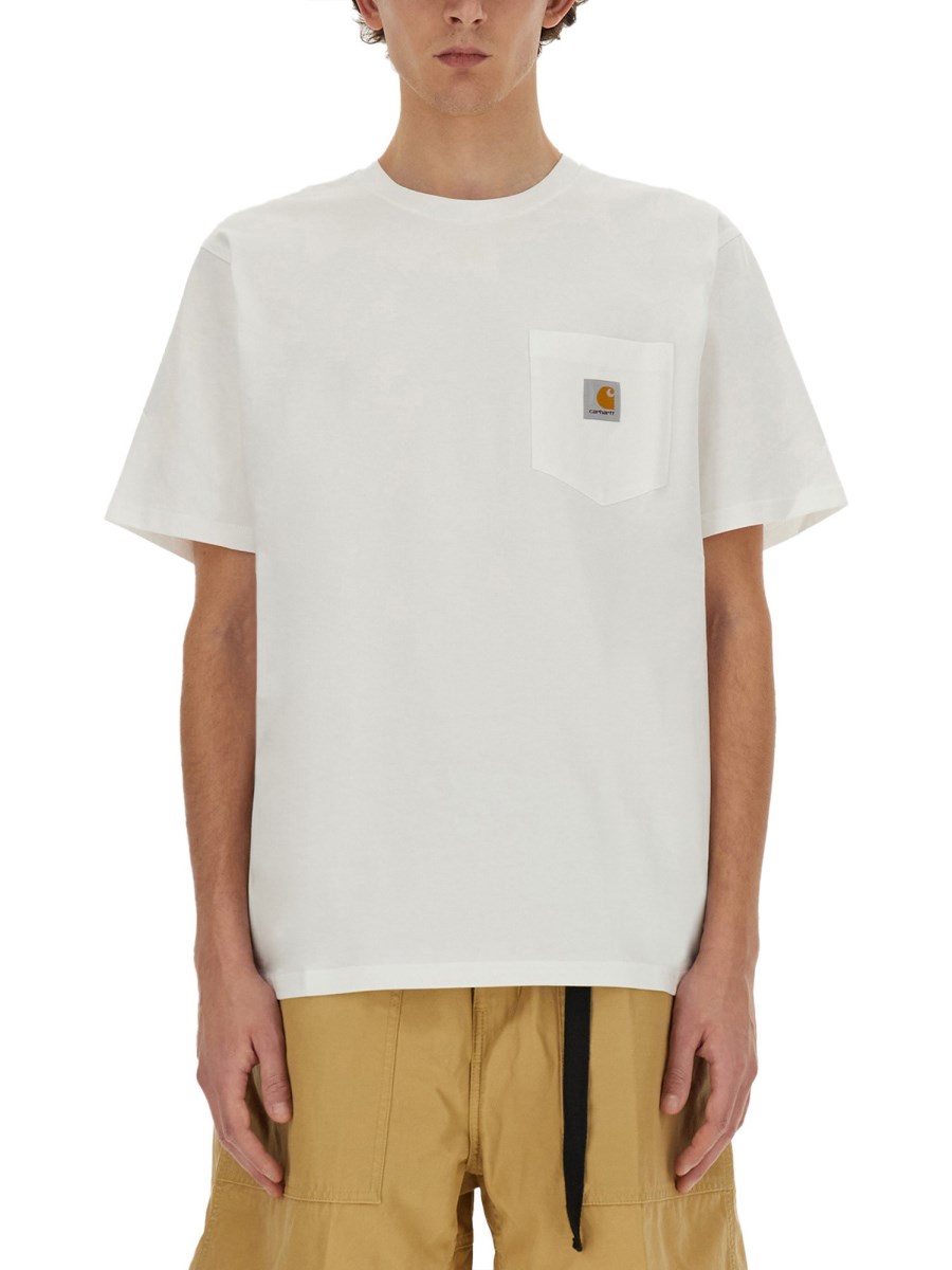 CARHARTT WIP T-SHIRT IN COTONE CON TASCA