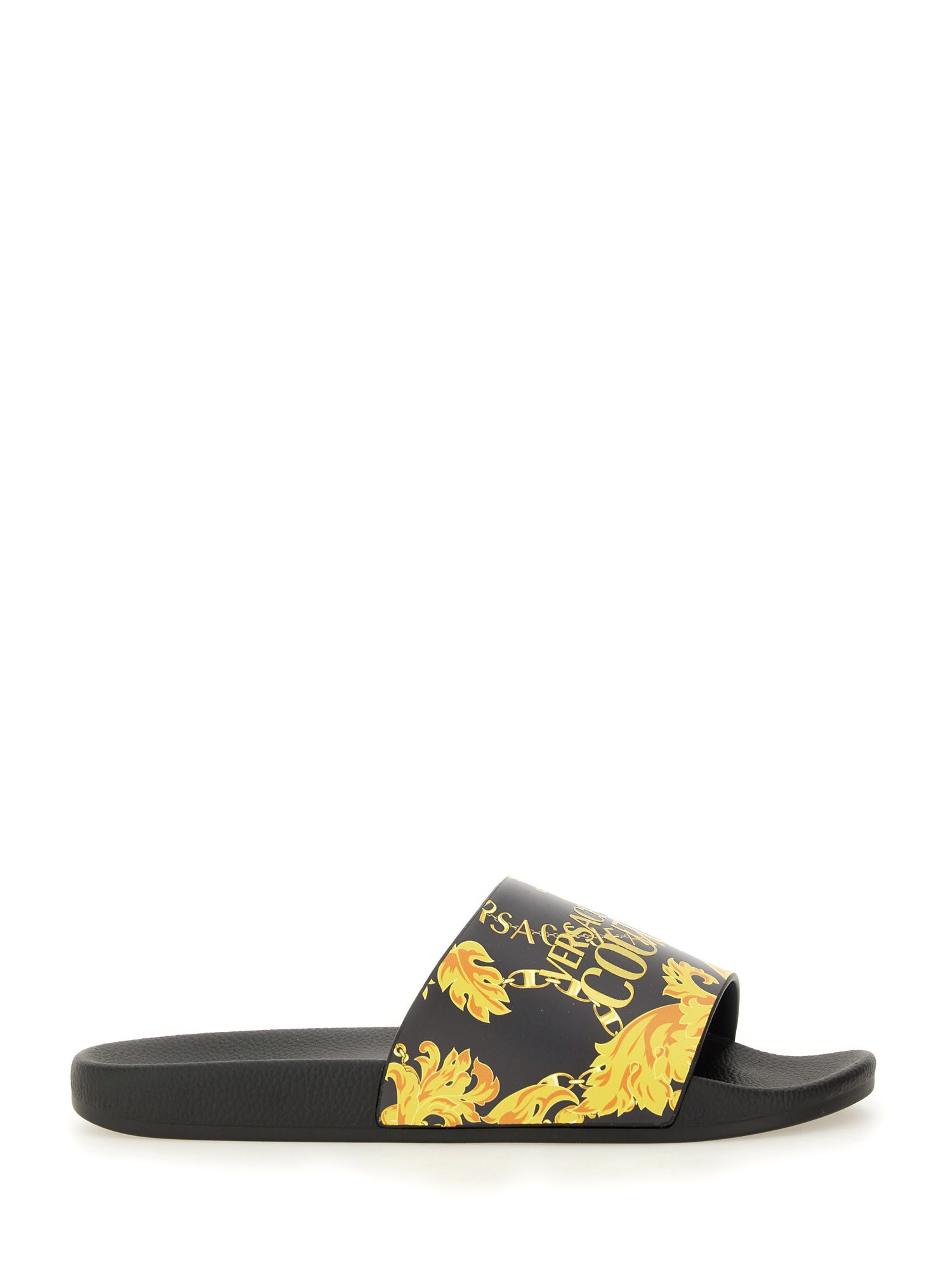 Shop Versace Jeans Couture Sandal Slide "shelly" Chain Couture In Multicolour