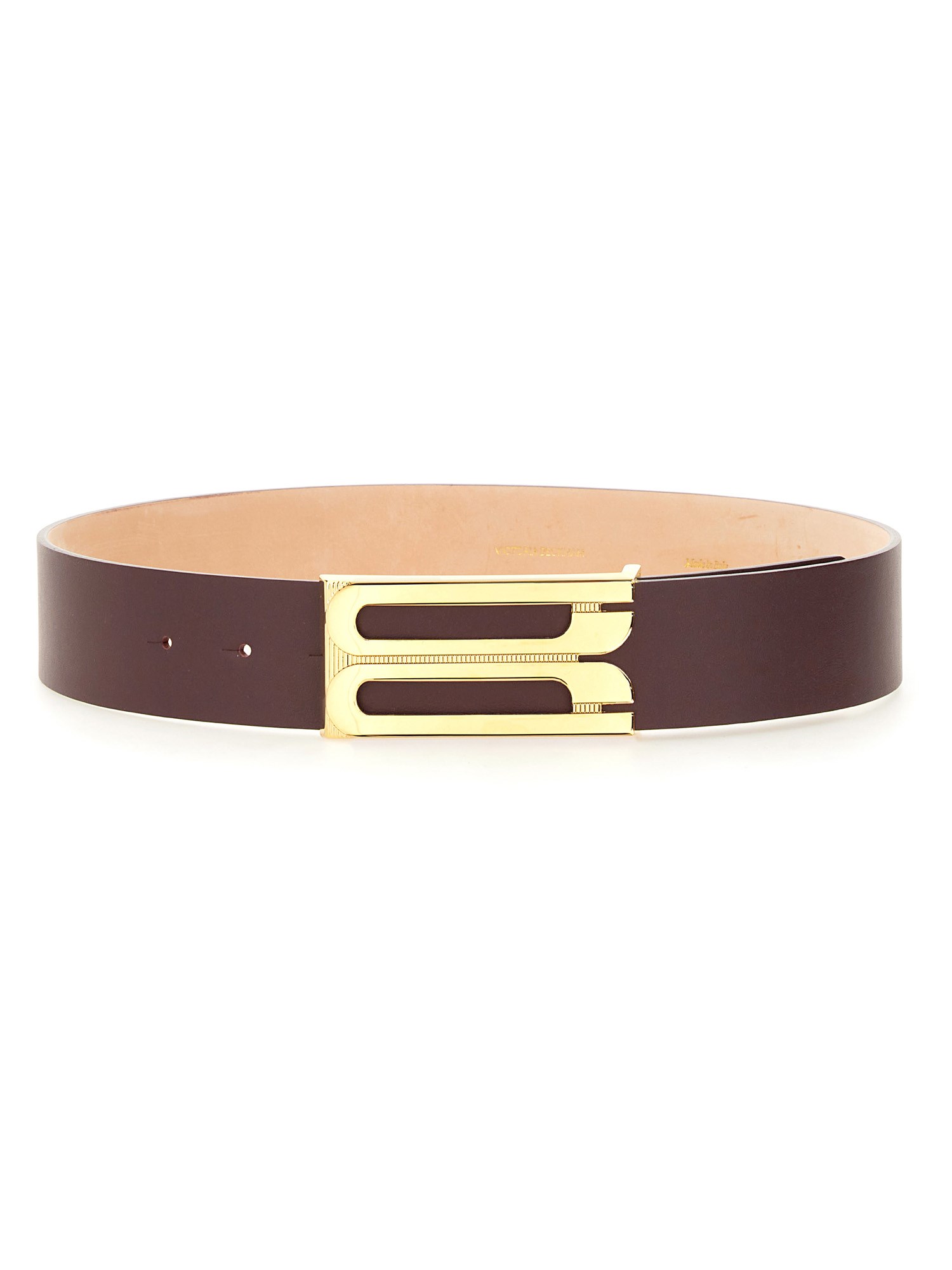 Shop Victoria Beckham Jumbo Frame Belt In Bordeaux