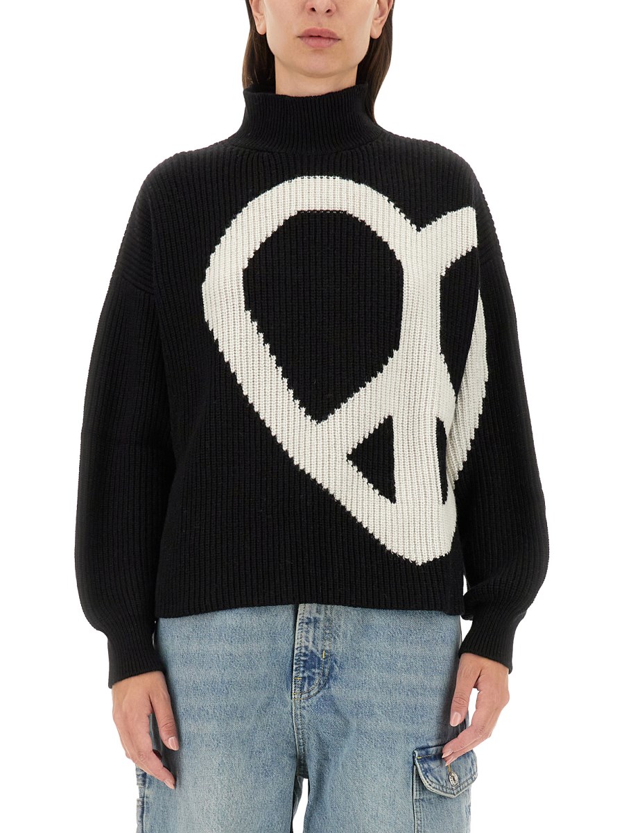 MOSCHINO JEANS MAGLIA IN LANA CON LOGO