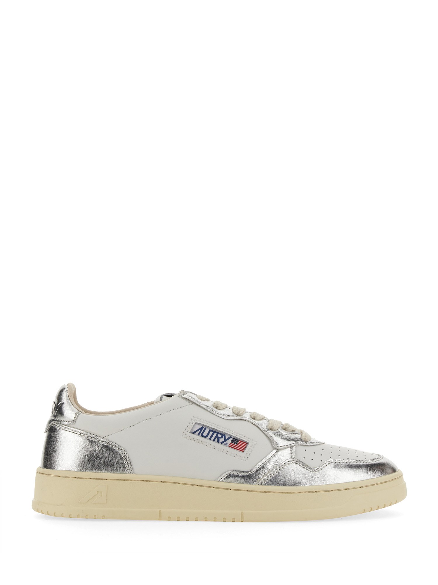 Shop Autry Medalist Low Sneaker In Silver