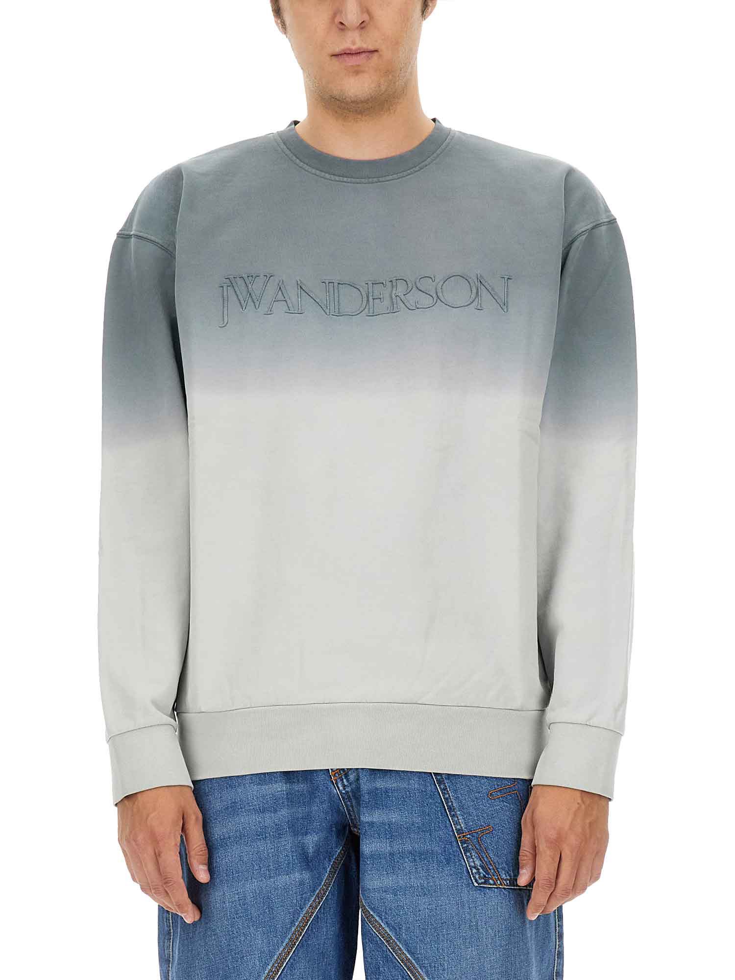 Shop Jw Anderson Sweatshirt With Logo In Grey