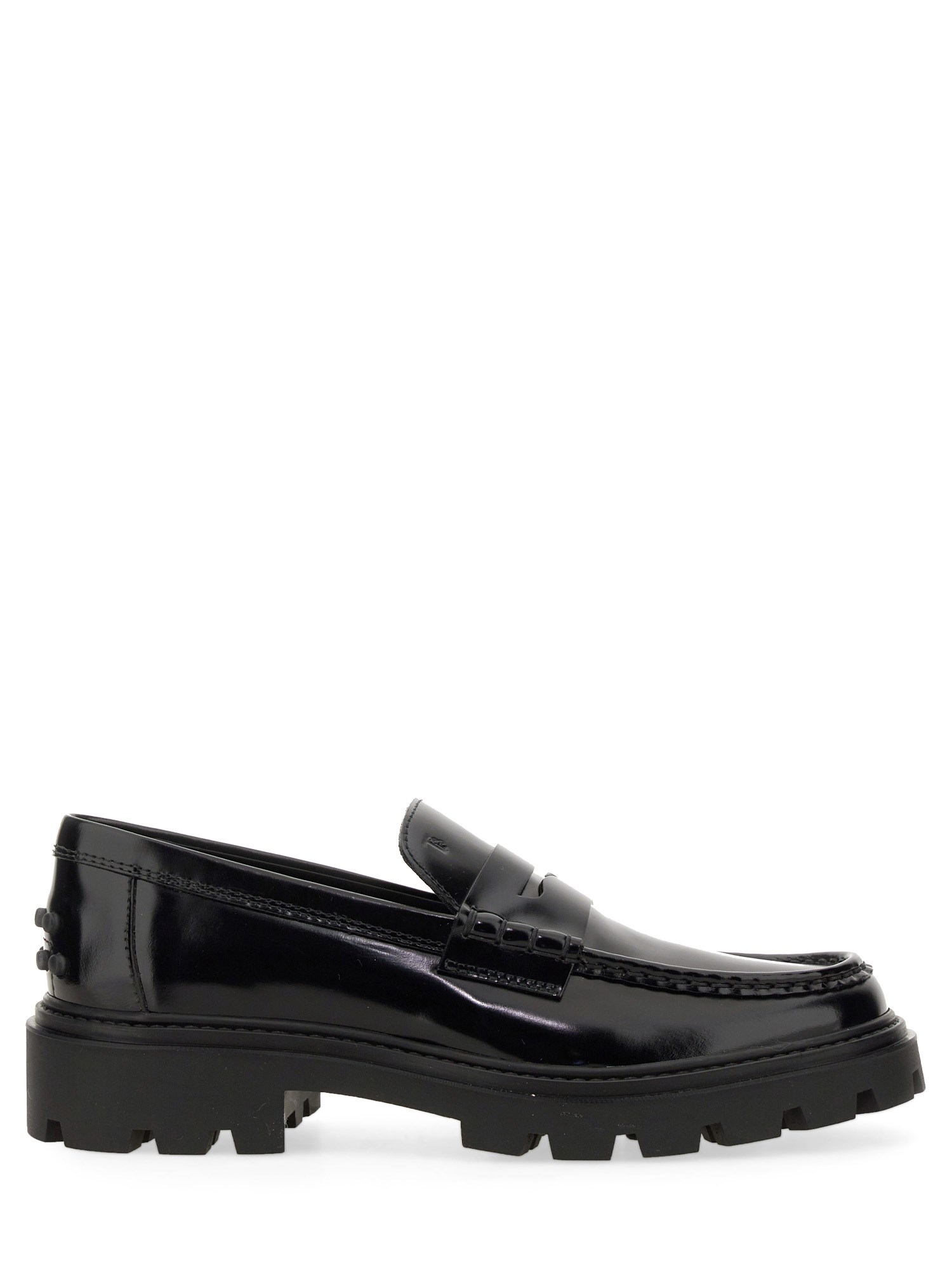 Shop Tod's Loafer With Logo In Black