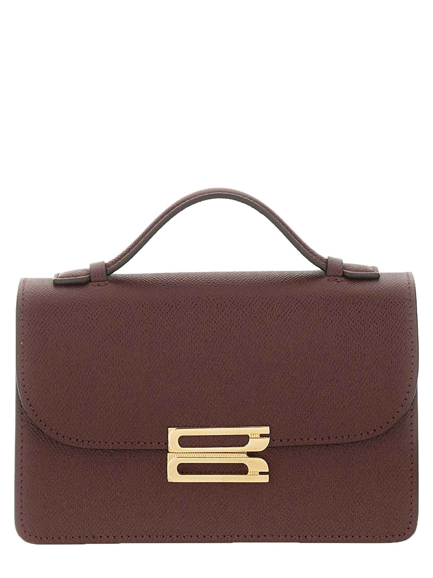 Shop Victoria Beckham Mini Dorian Bag In Bordeaux