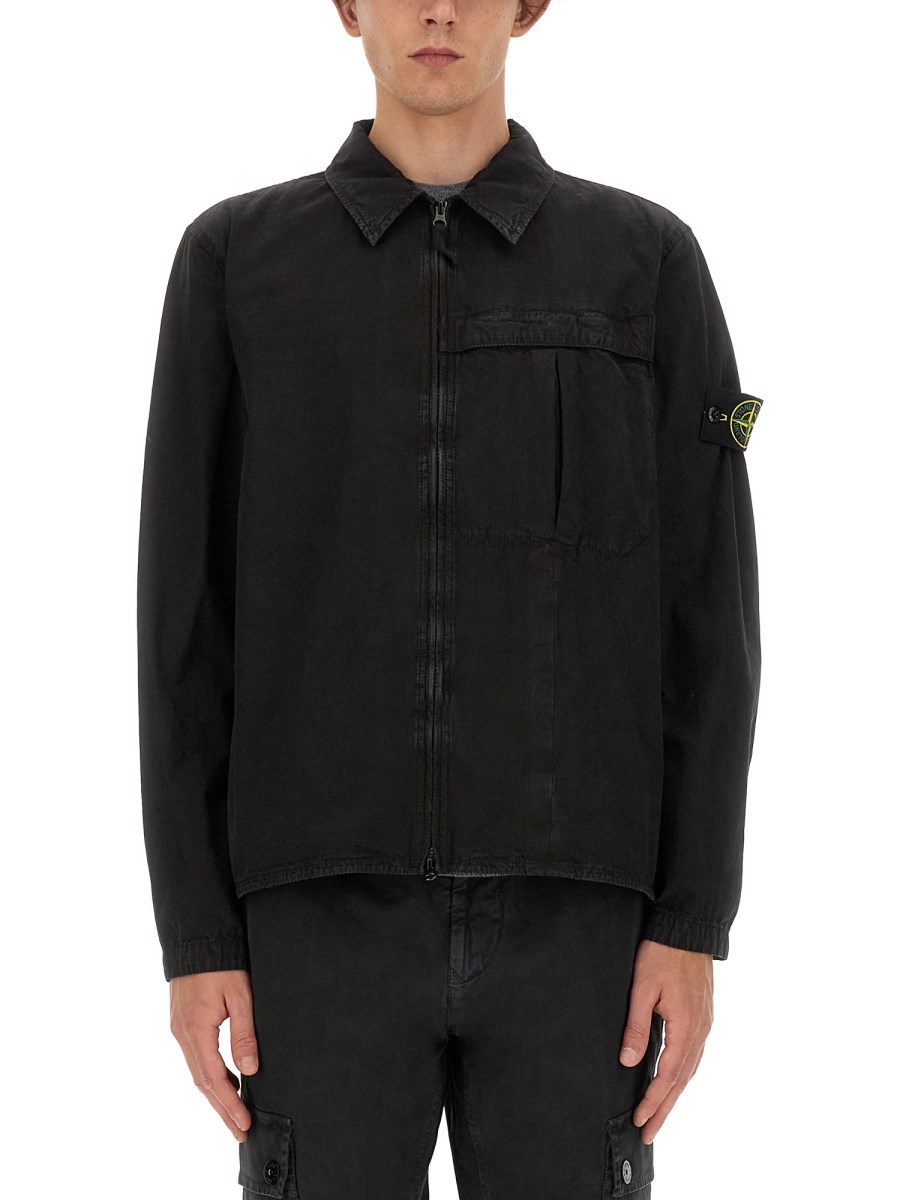 STONE ISLAND GIACCA CAMICIA IN COTONE