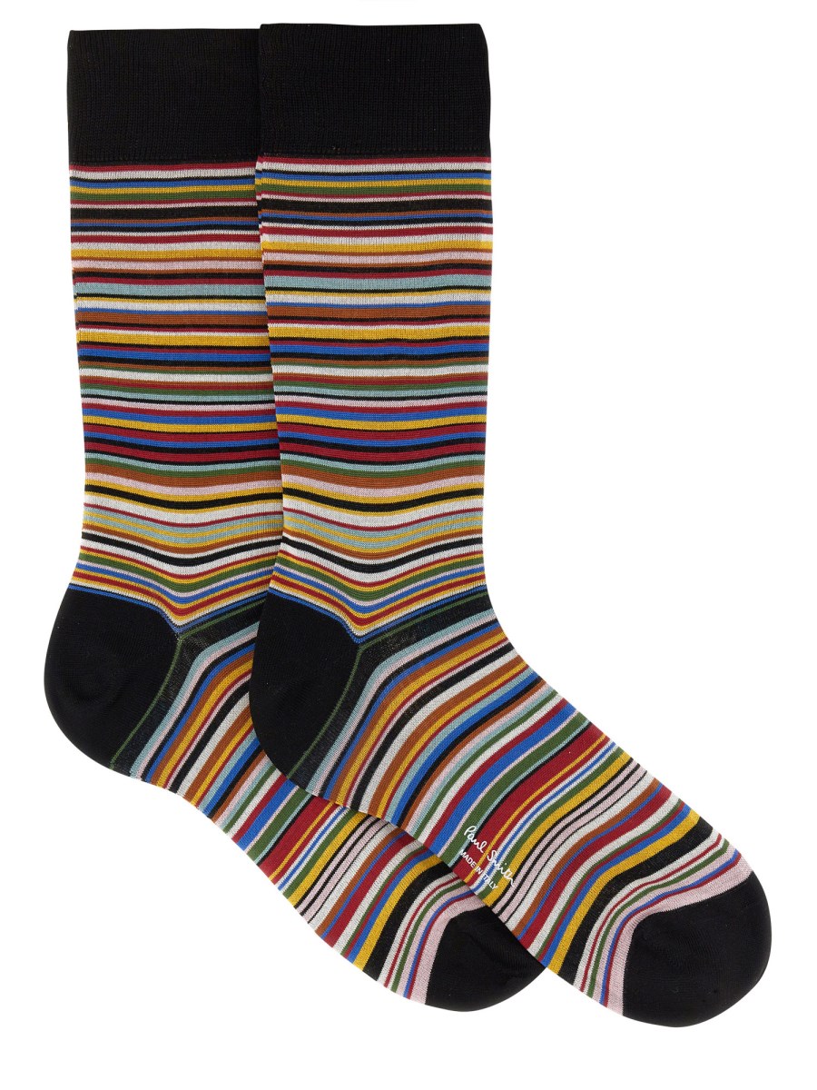 PAUL SMITH CALZINI STRIPE IN MISTO SETA