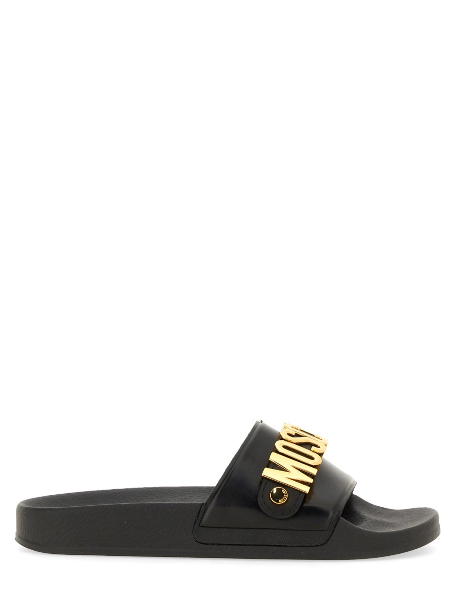 MOSCHINO SANDALO SLIDE CON LOGO