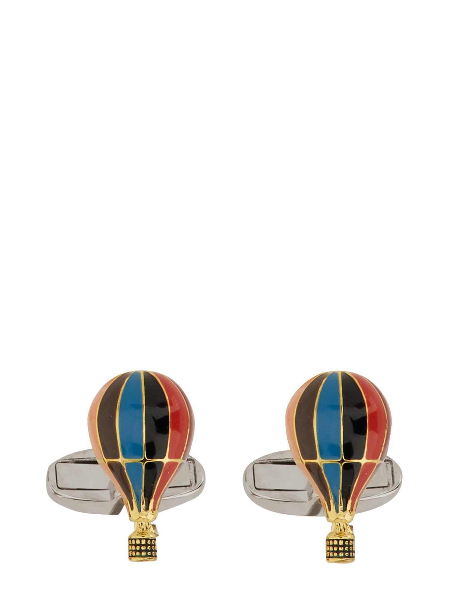 Shop Paul Smith Balloon Cufflinks "signature Stripe" In Multicolour