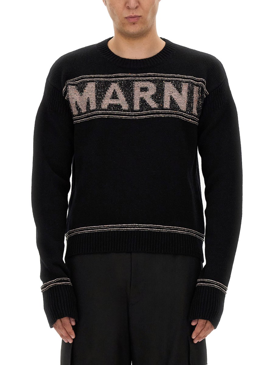 MARNI MAGLIA IN LANA CON LOGO