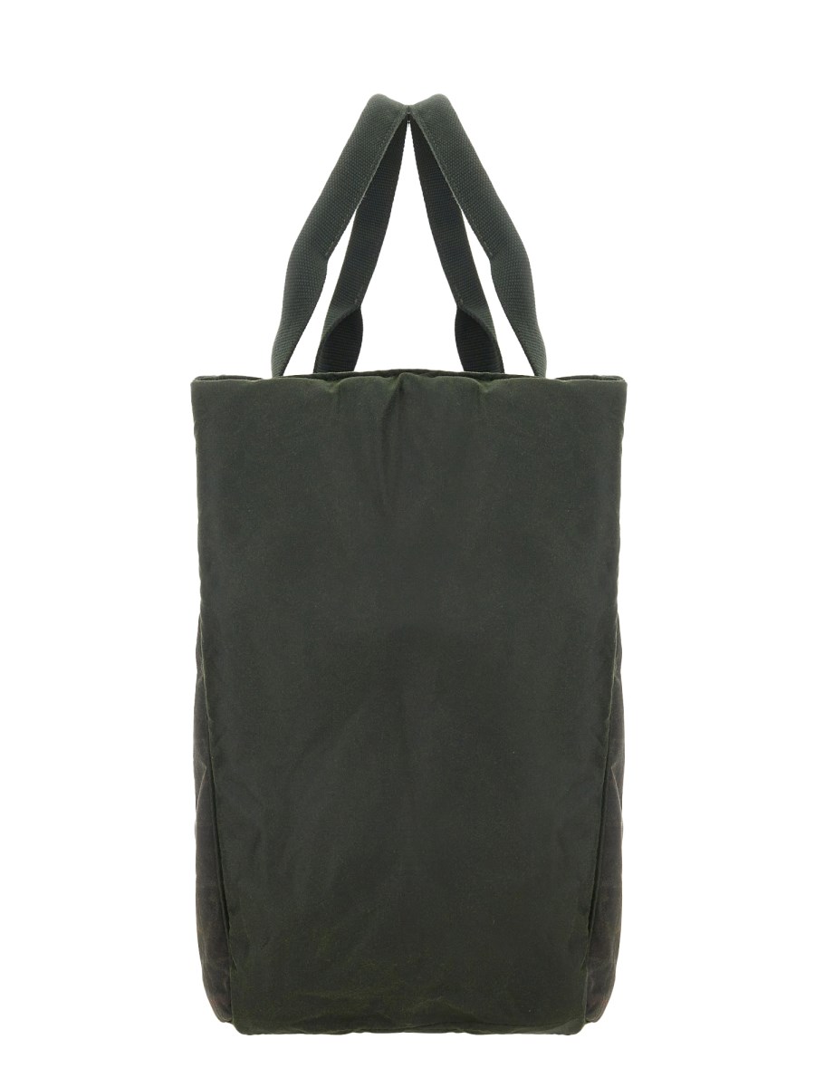 BARBOUR X GANNI - BARBOUR X GANNI WAXED COTTON TOTE BAG
