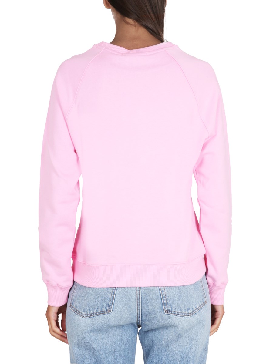 スウェット・トレーナー MSGM COTTON SWEATSHIRT WITH PENNELATO LOGO MSGM logo-print Cotton Sweatshirt | Black | FARFETCH