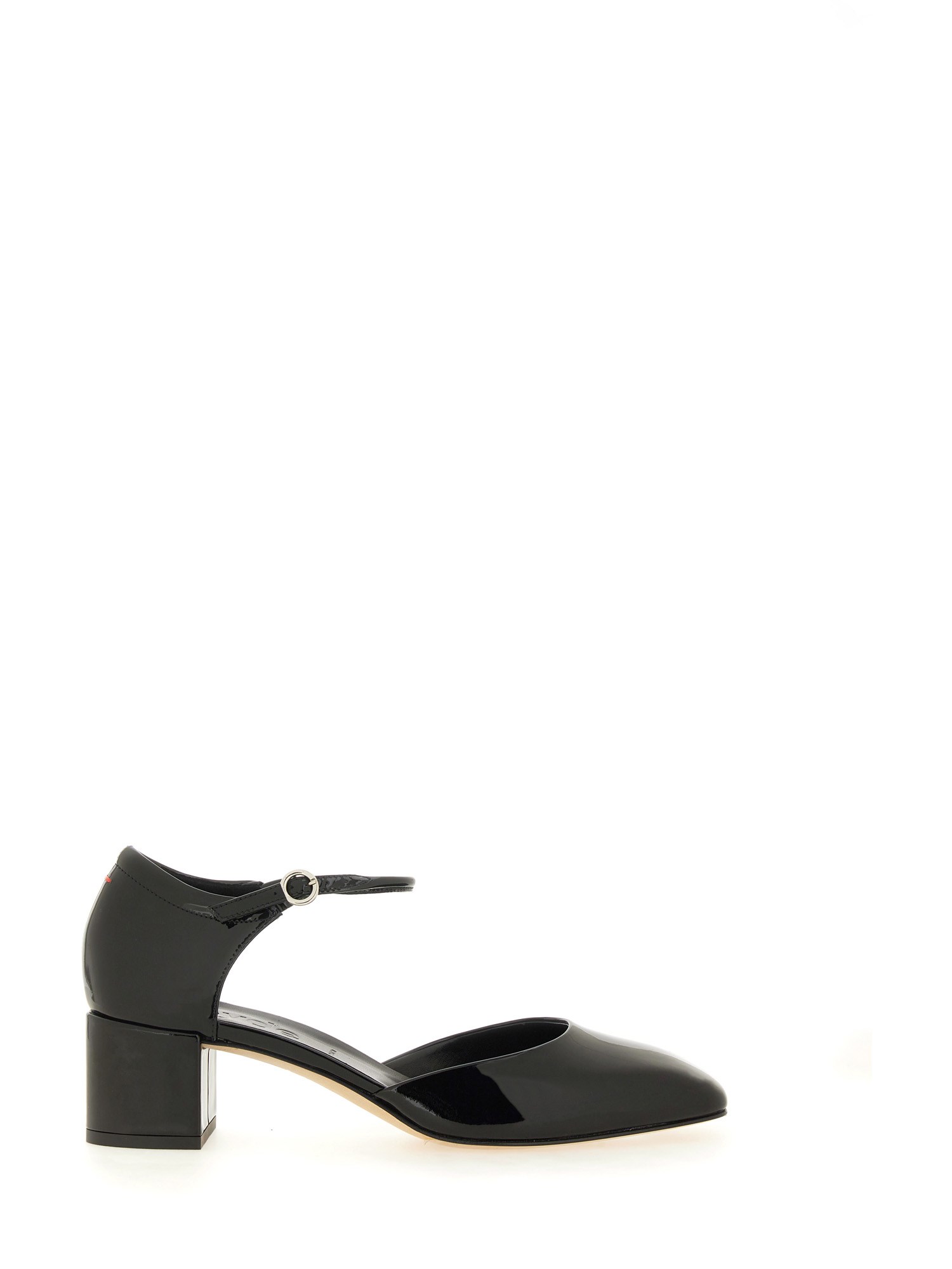 Aeyde Black Magda Leather Mary-jane Heels In Black