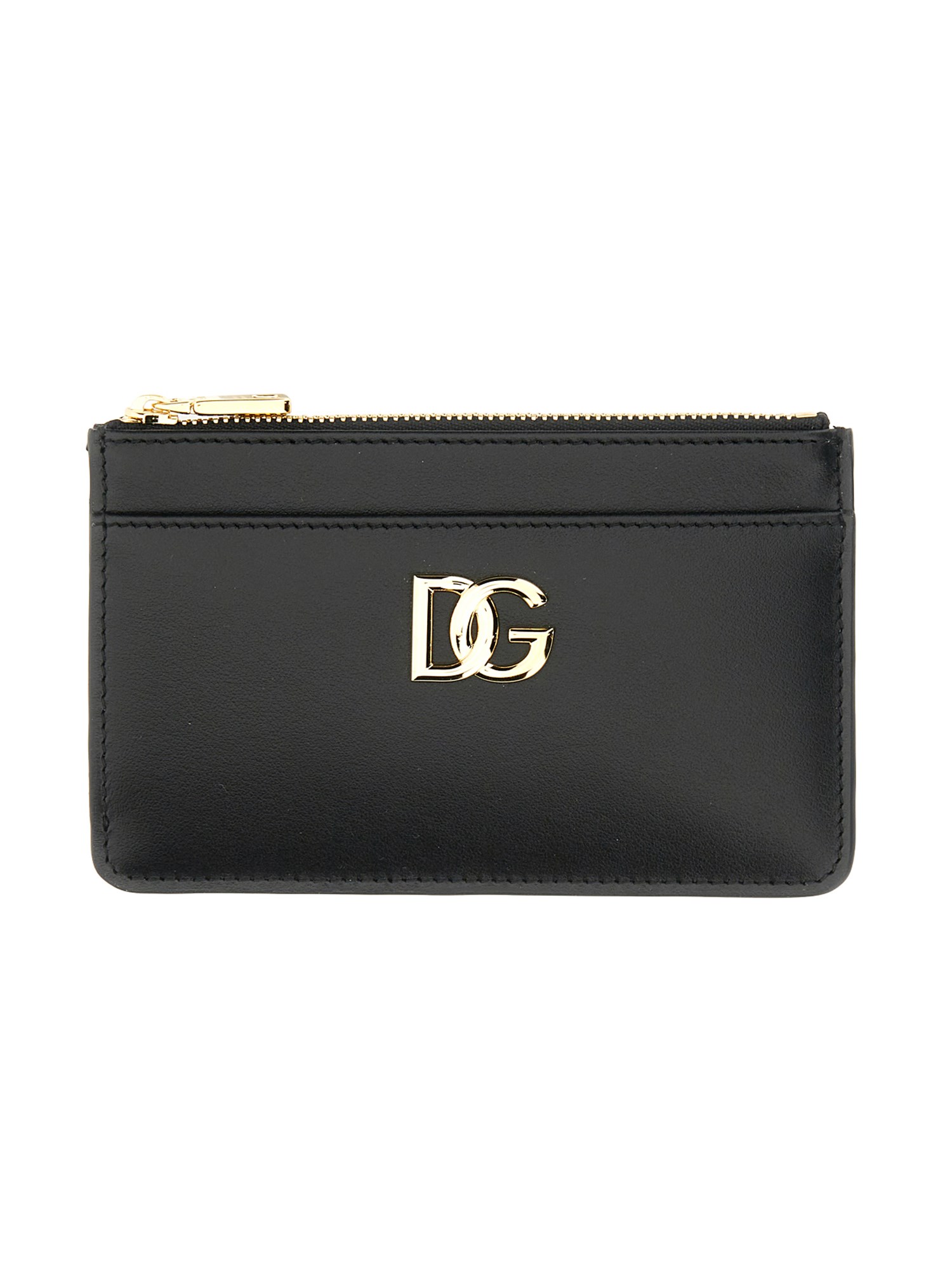 Shop Dolce & Gabbana Leather Card Holder In Black