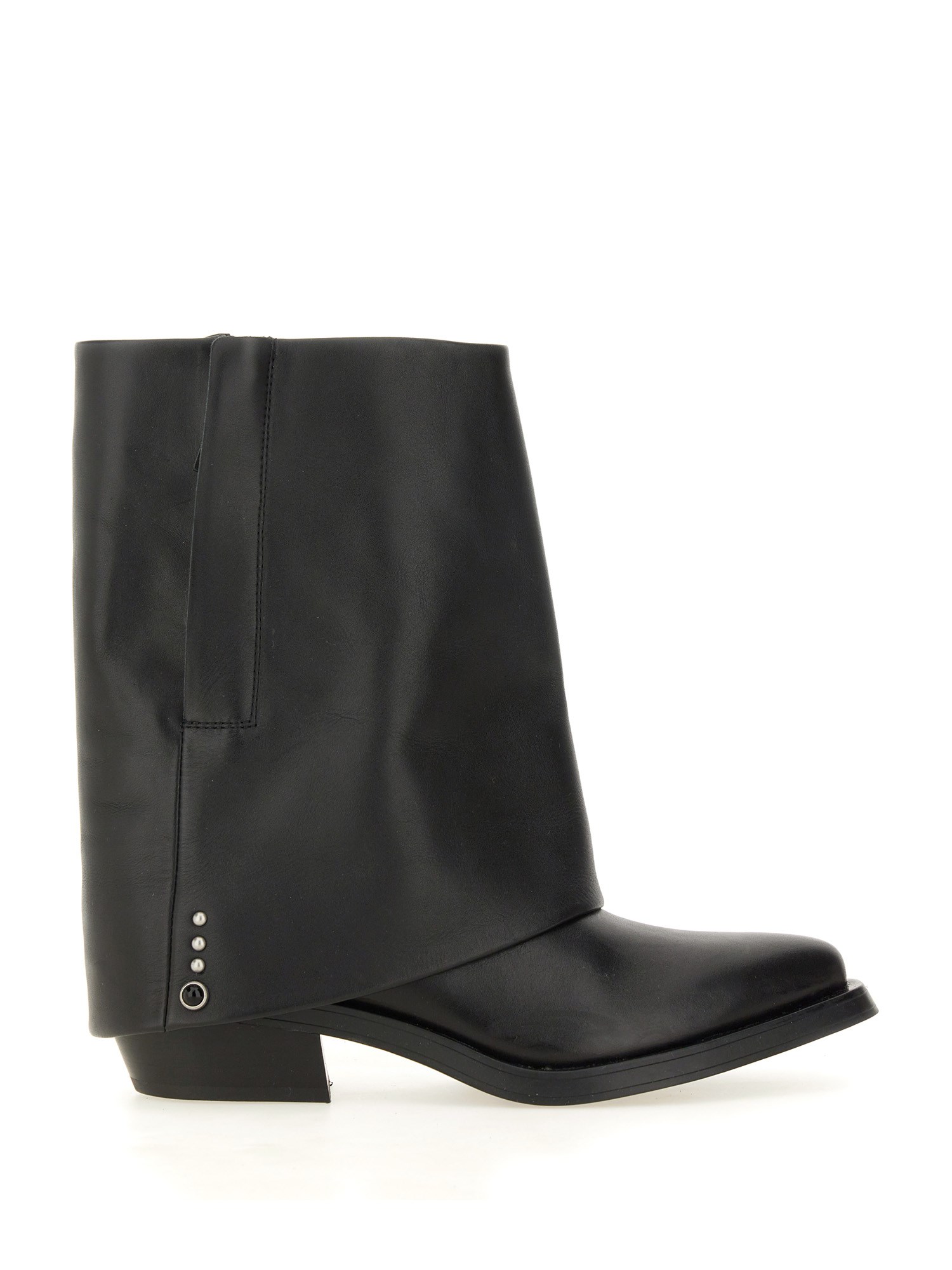Ash Round-headed Short Boots In Black