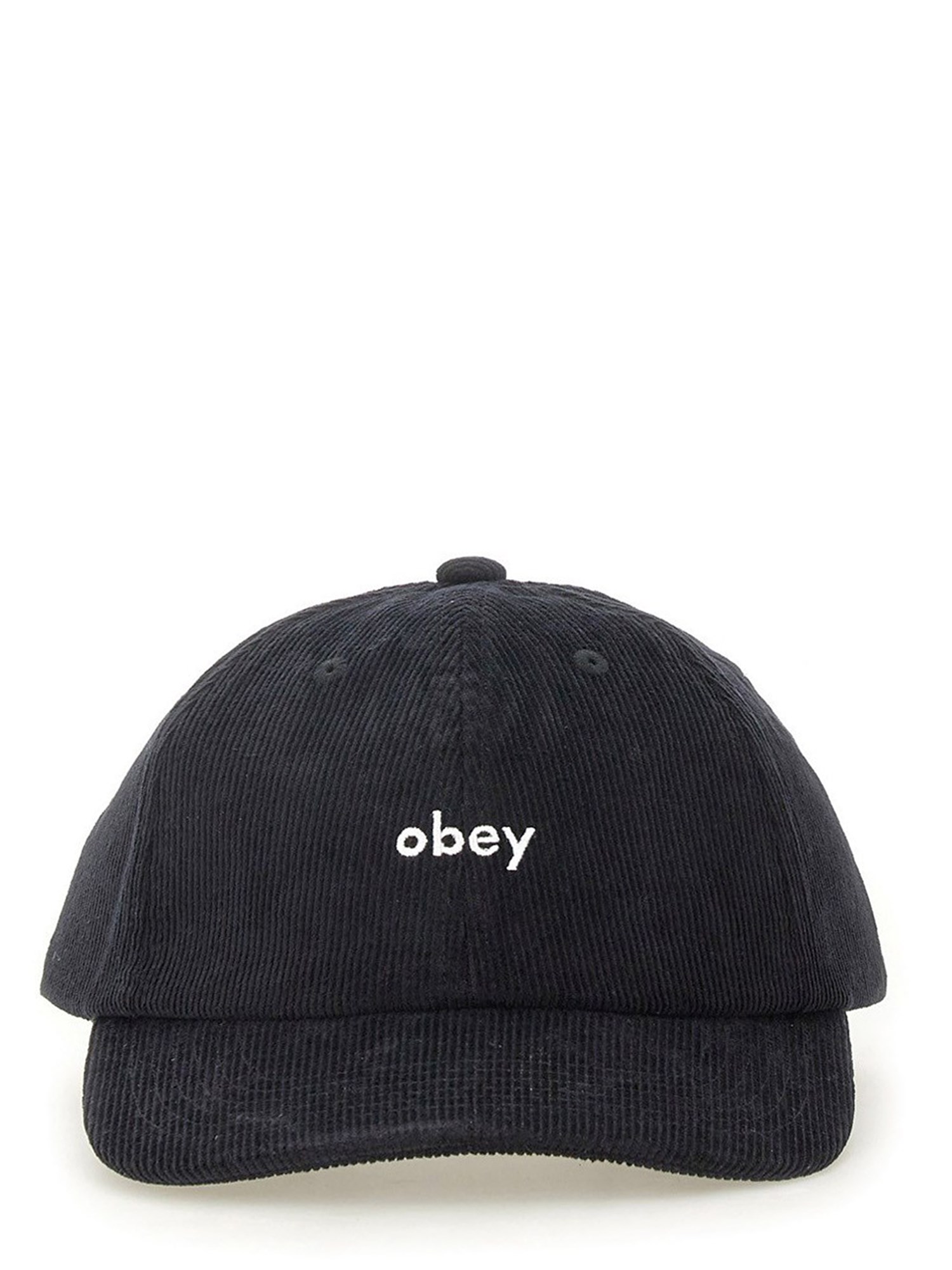 Shop Obey Corduroy Visor Hat In Black