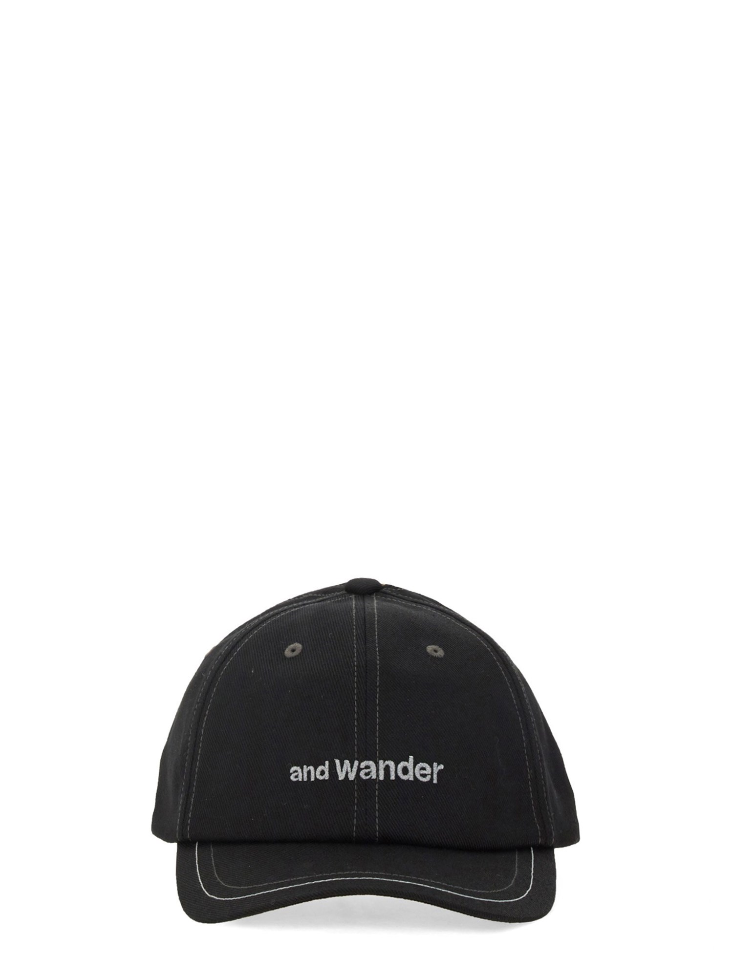 And Wander Wool Melton Cap In Black