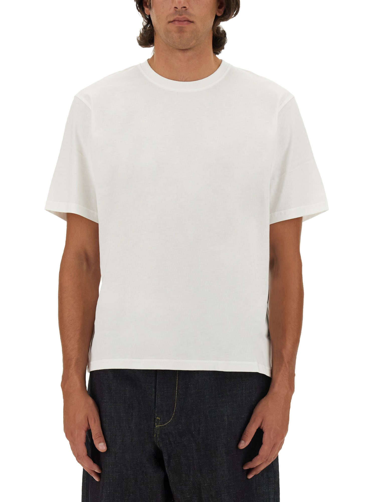 Shop Studio Nicholson Jersey T-shirt In White