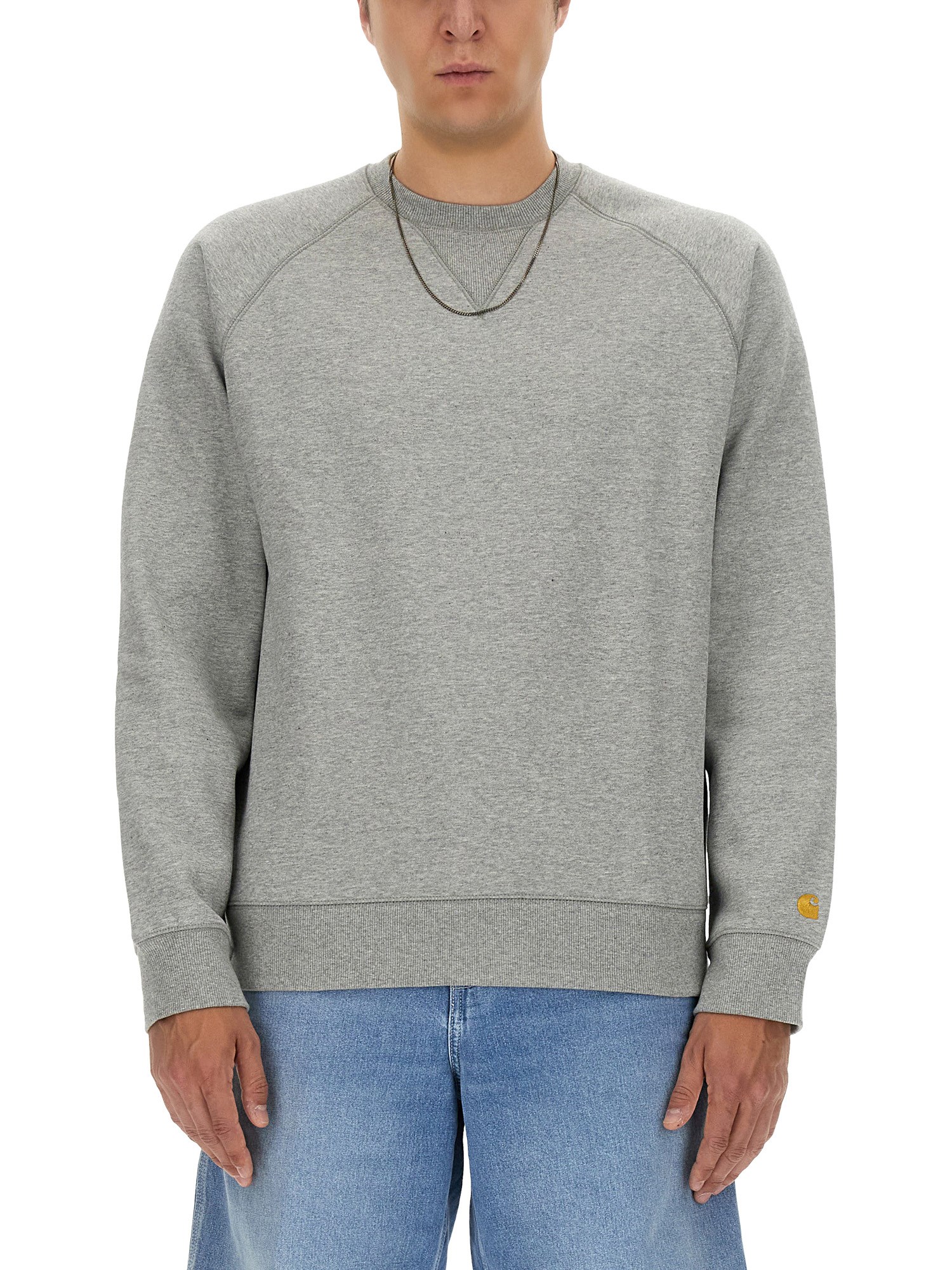 Shop Carhartt "chase" Sweatshirt In Grey