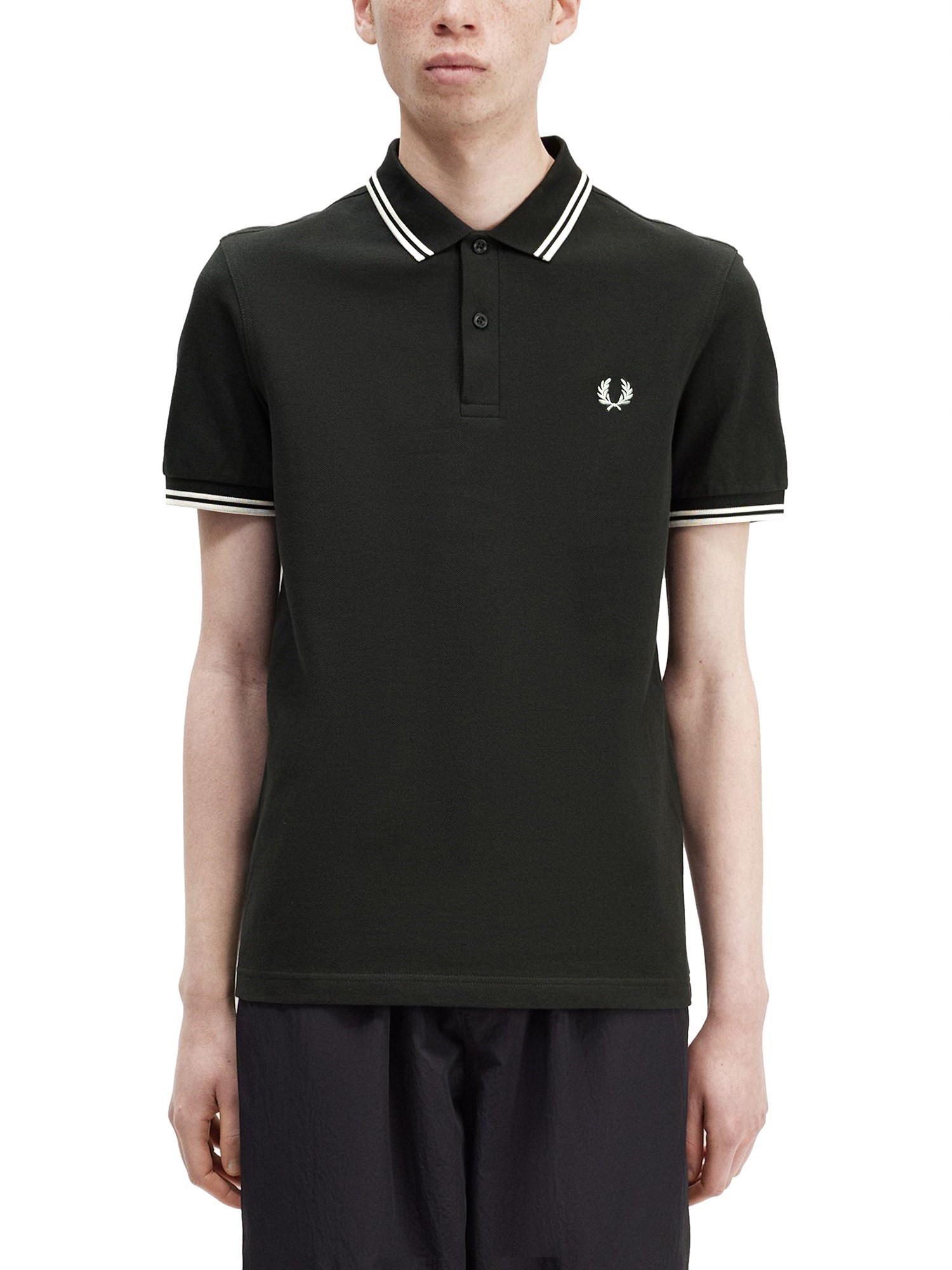 Shop Fred Perry Polo With Logo In Green