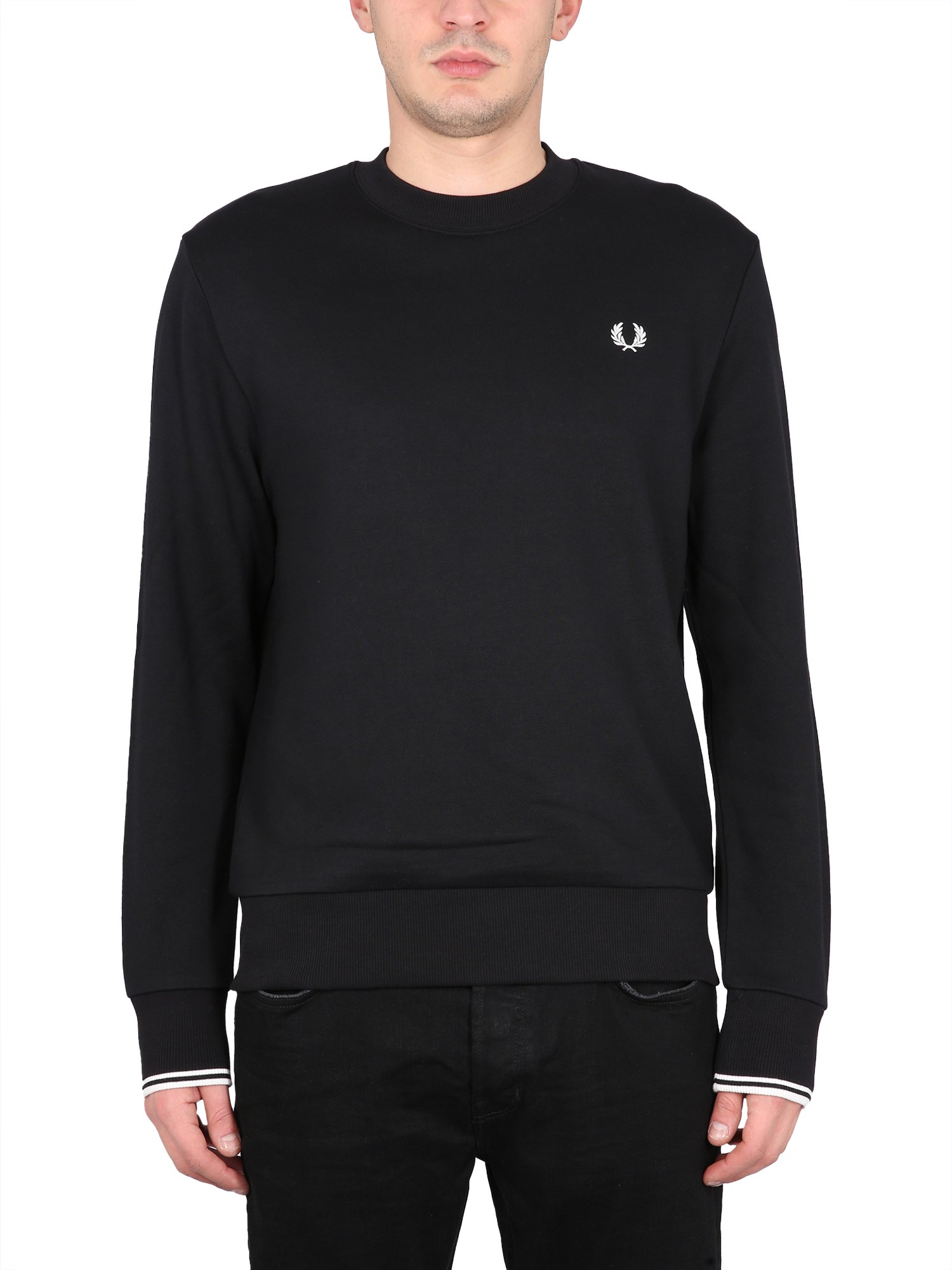 Fred Perry Printed Duchesse Mini Skirt With Pleats In Black