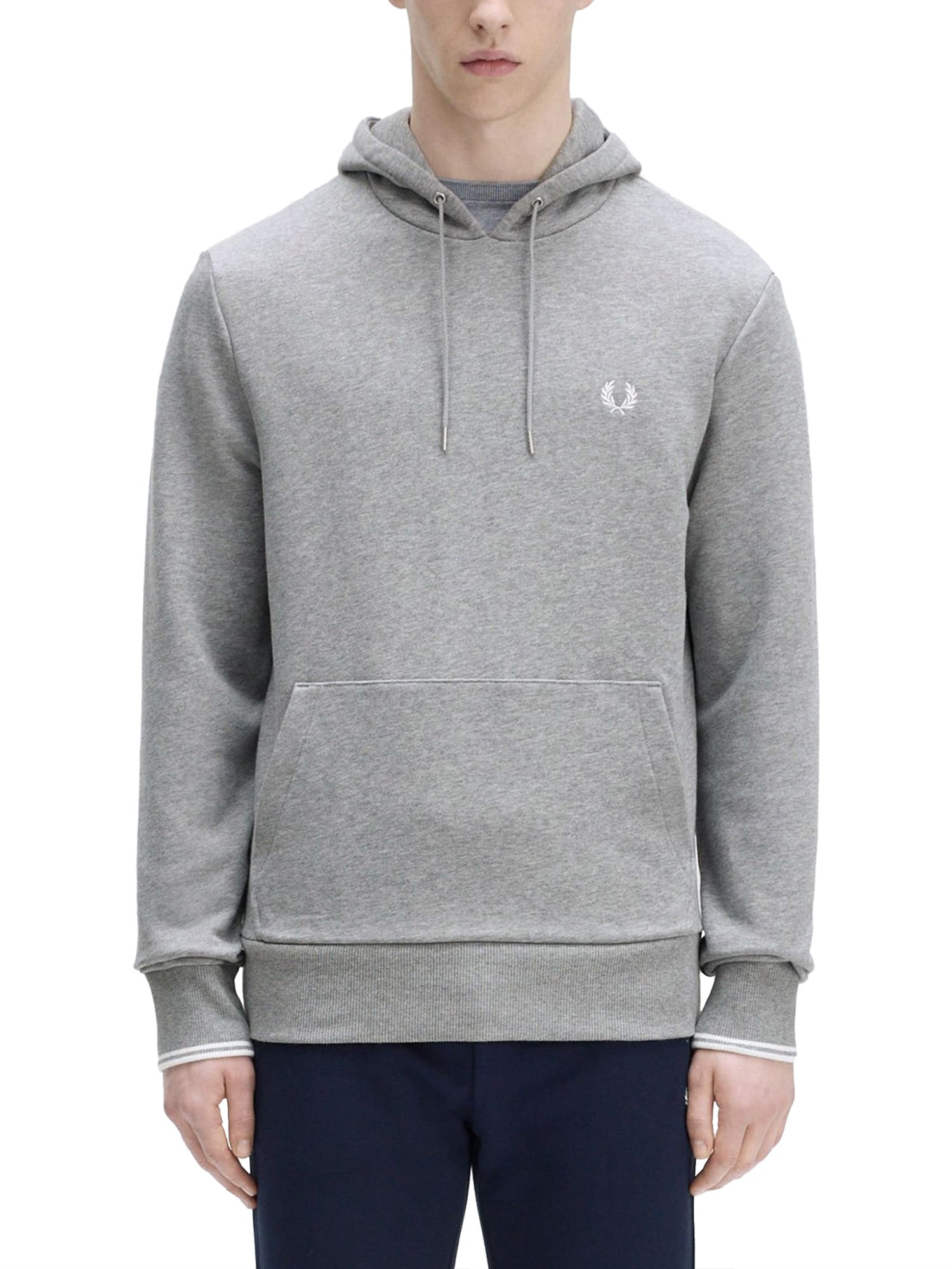 Shop Fred Perry Sweatshirt With Logo In Grey